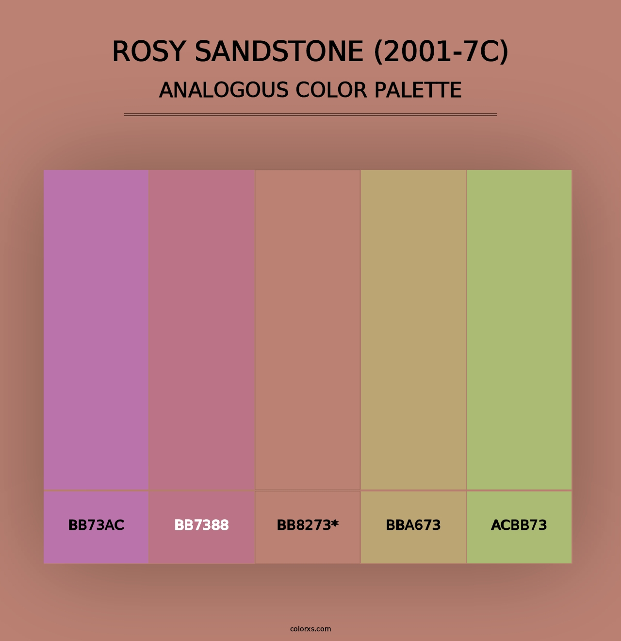 Rosy Sandstone (2001-7C) - Analogous Color Palette