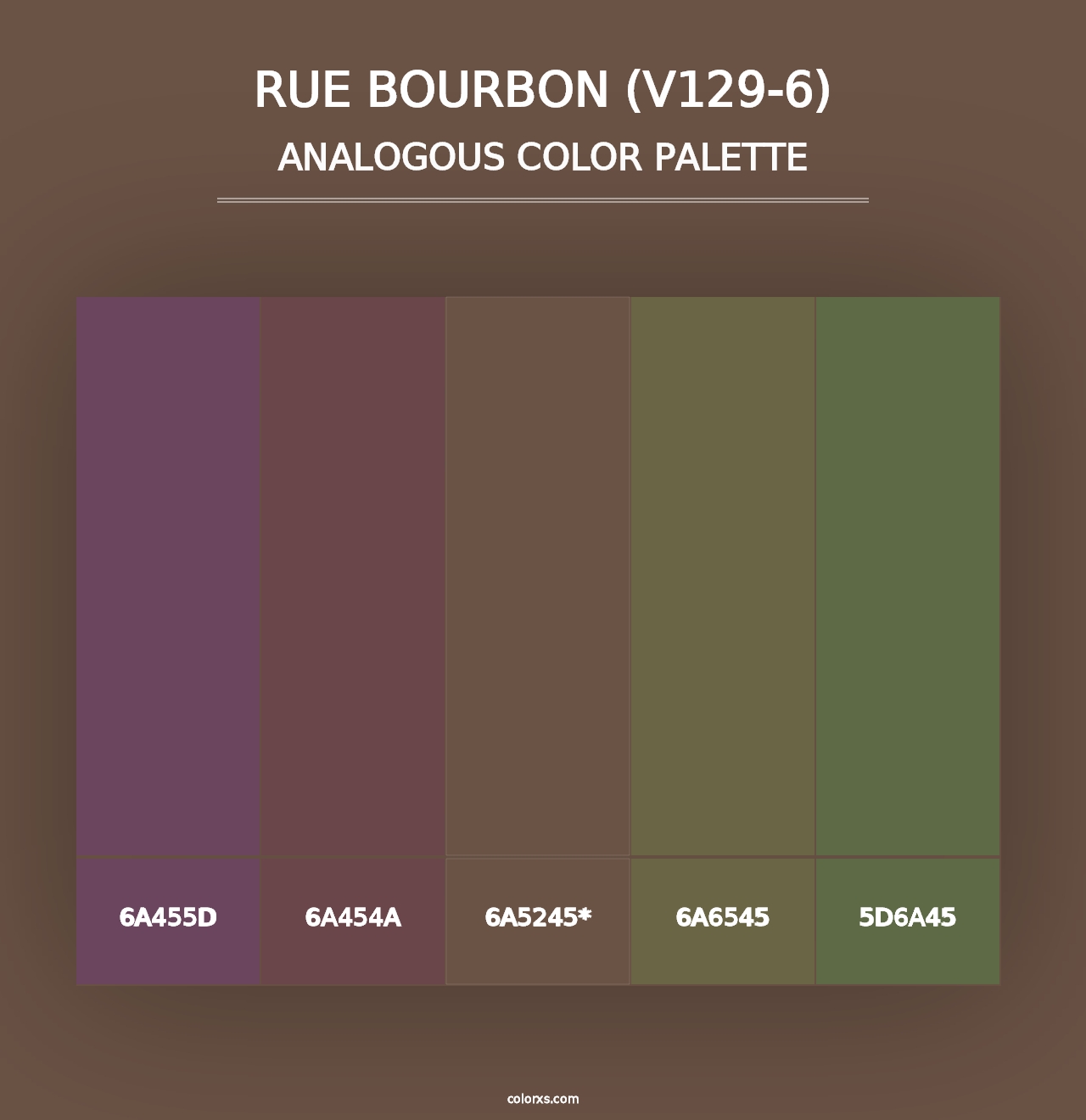 Rue Bourbon (V129-6) - Analogous Color Palette