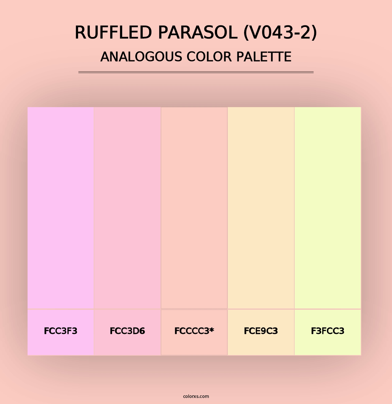 Ruffled Parasol (V043-2) - Analogous Color Palette