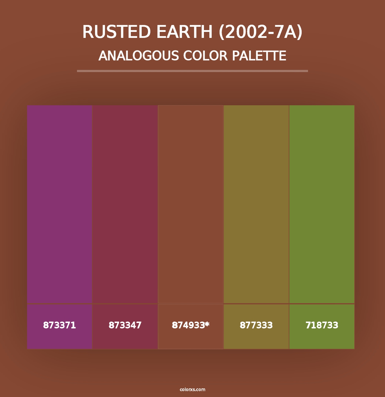 Rusted Earth (2002-7A) - Analogous Color Palette