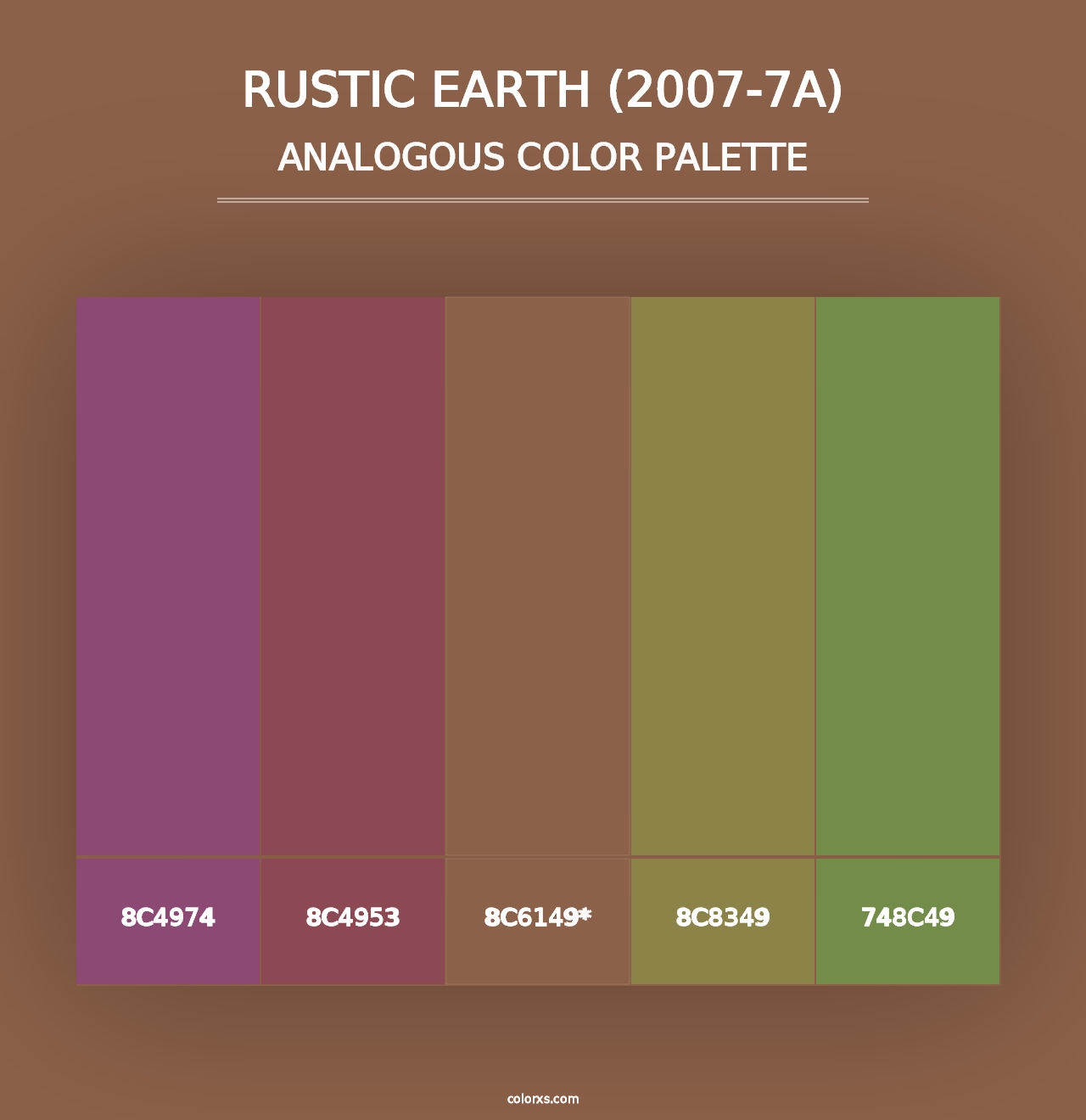 Rustic Earth (2007-7A) - Analogous Color Palette