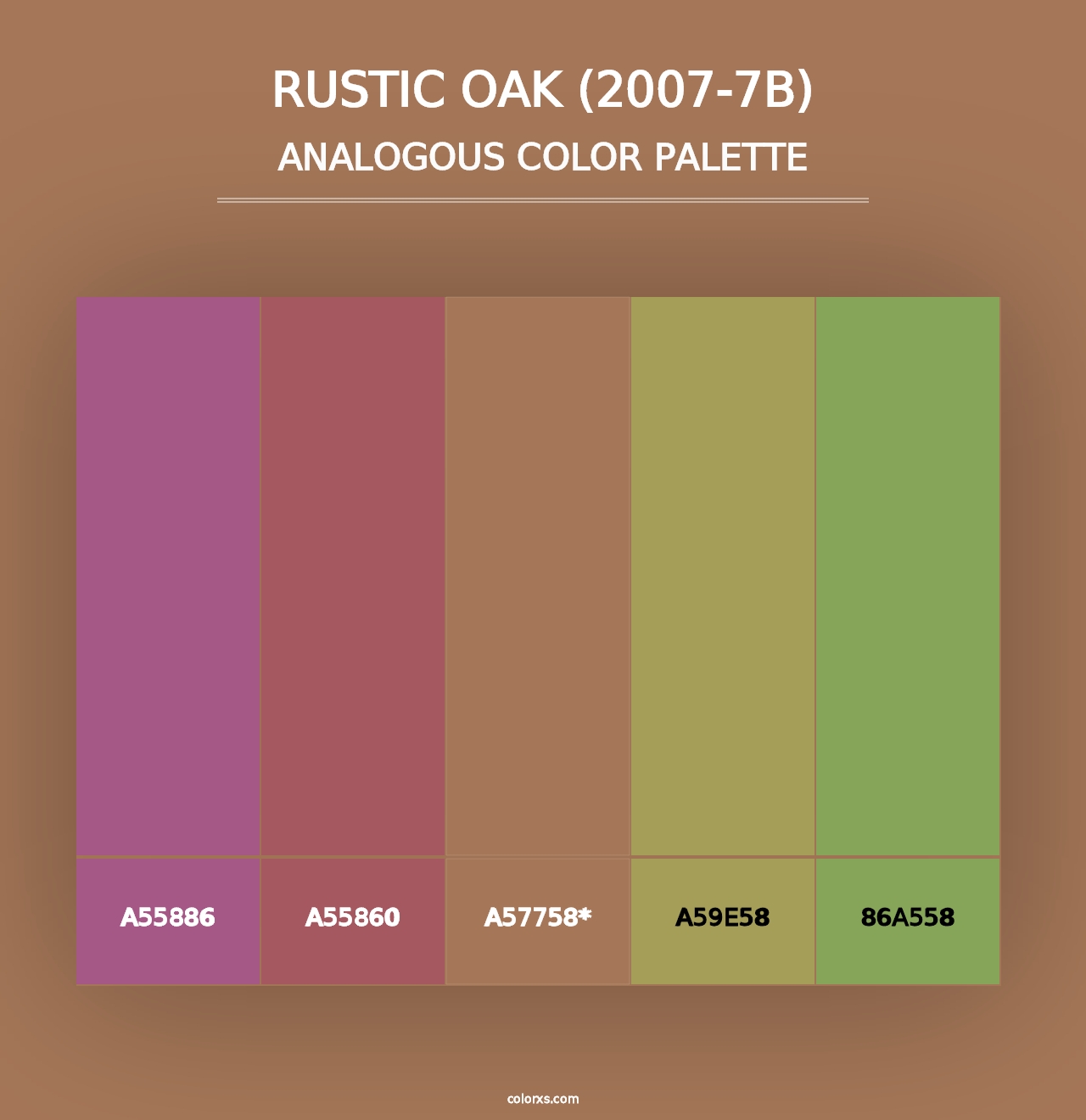 Rustic Oak (2007-7B) - Analogous Color Palette