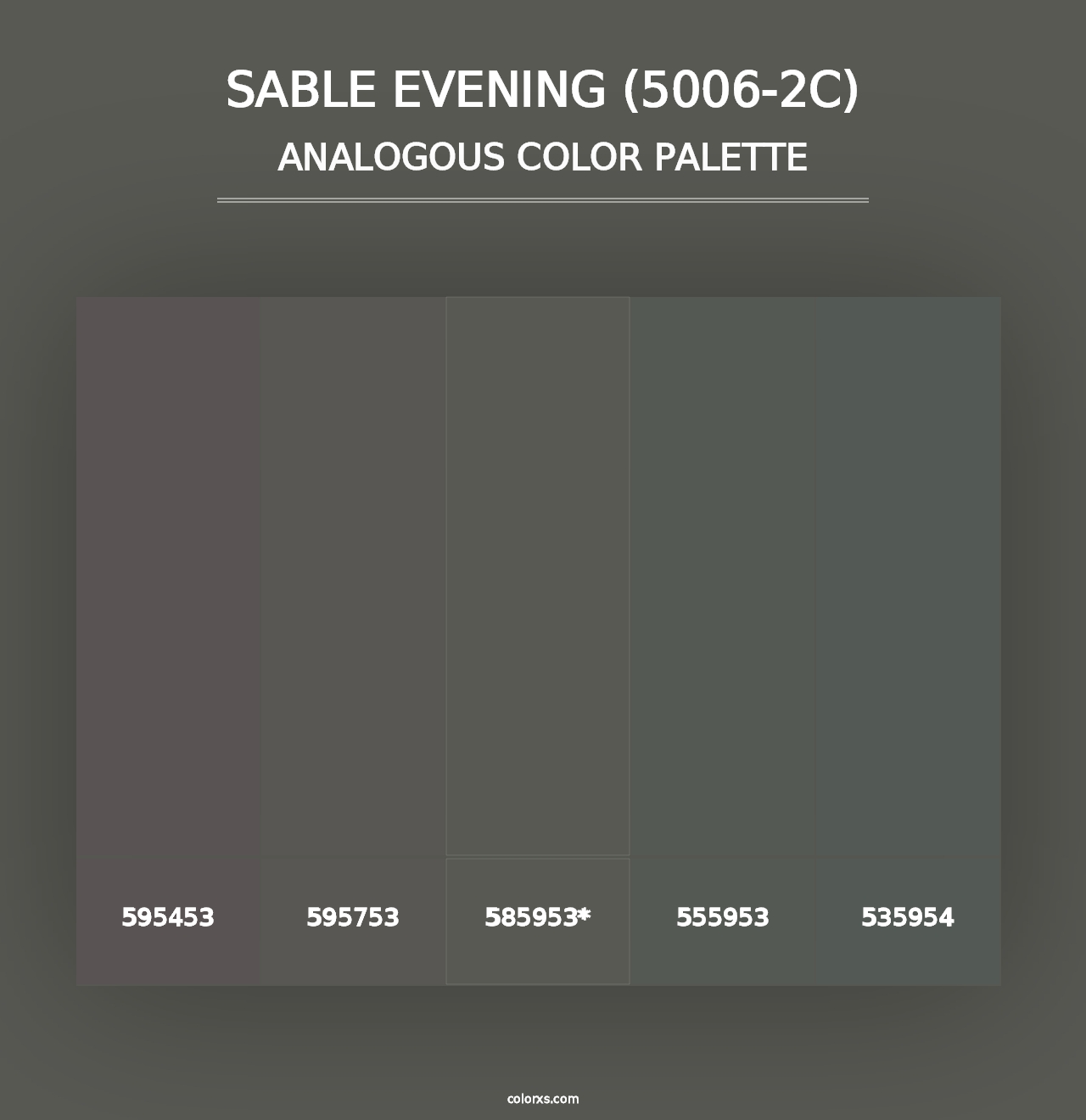 Sable Evening (5006-2C) - Analogous Color Palette