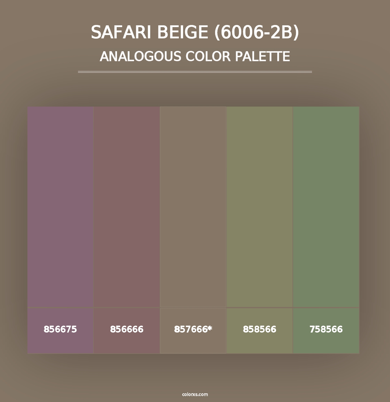 Safari Beige (6006-2B) - Analogous Color Palette