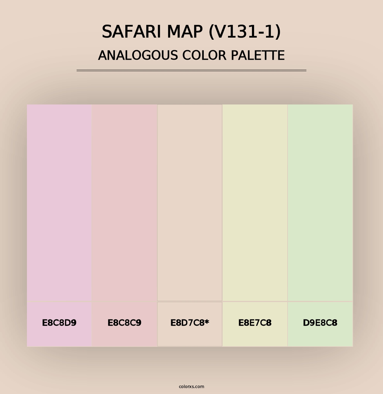 Safari Map (V131-1) - Analogous Color Palette