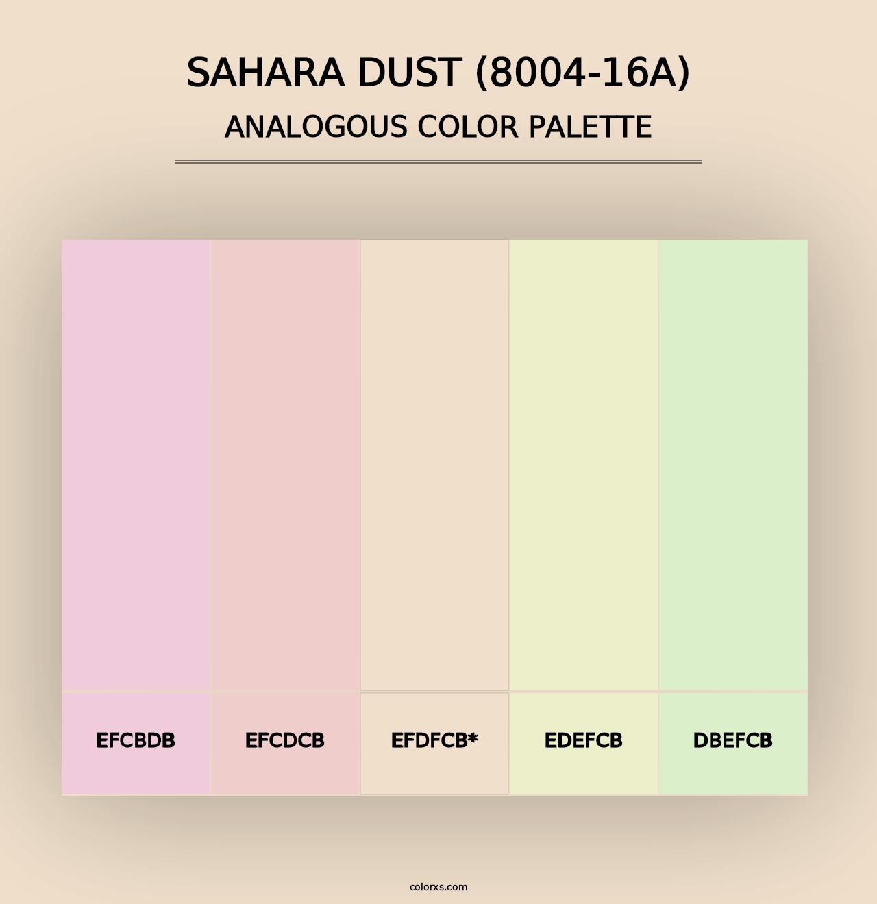 Sahara Dust (8004-16A) - Analogous Color Palette