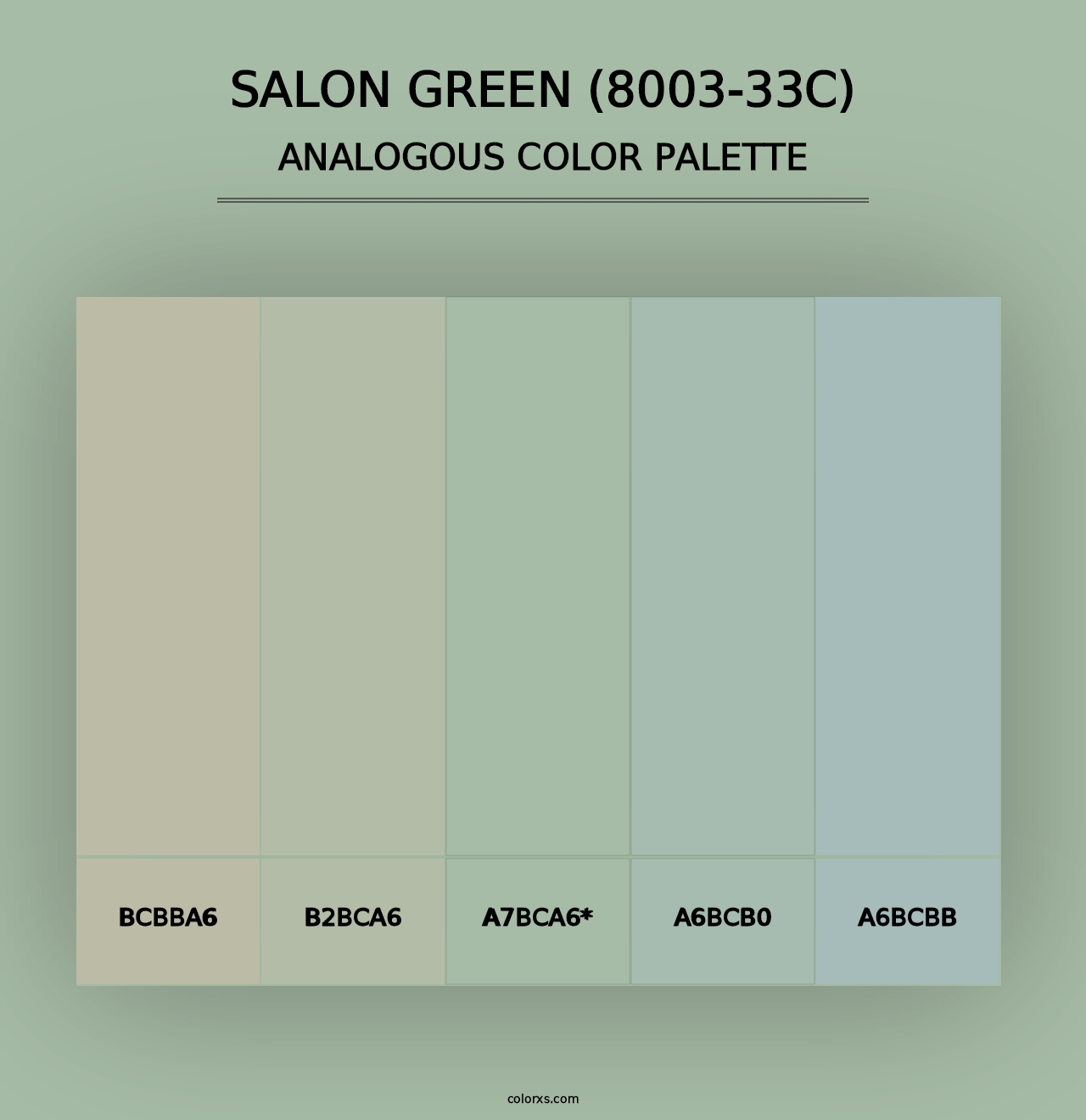 Salon Green (8003-33C) - Analogous Color Palette