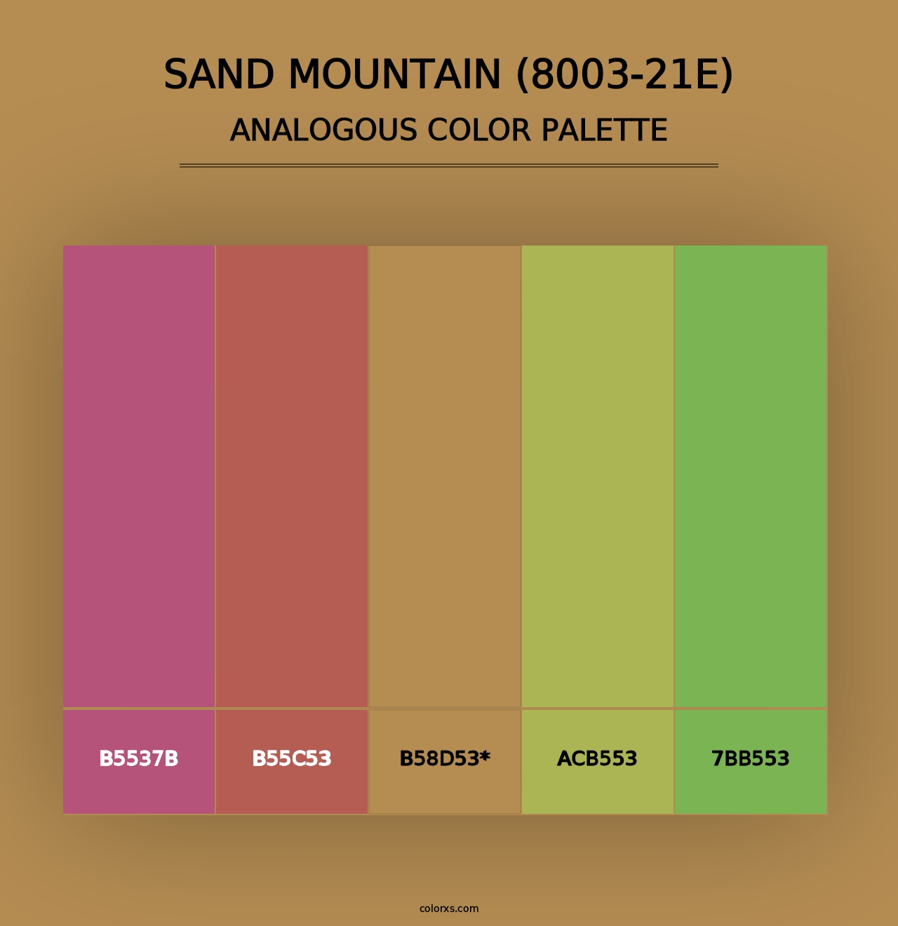 Sand Mountain (8003-21E) - Analogous Color Palette