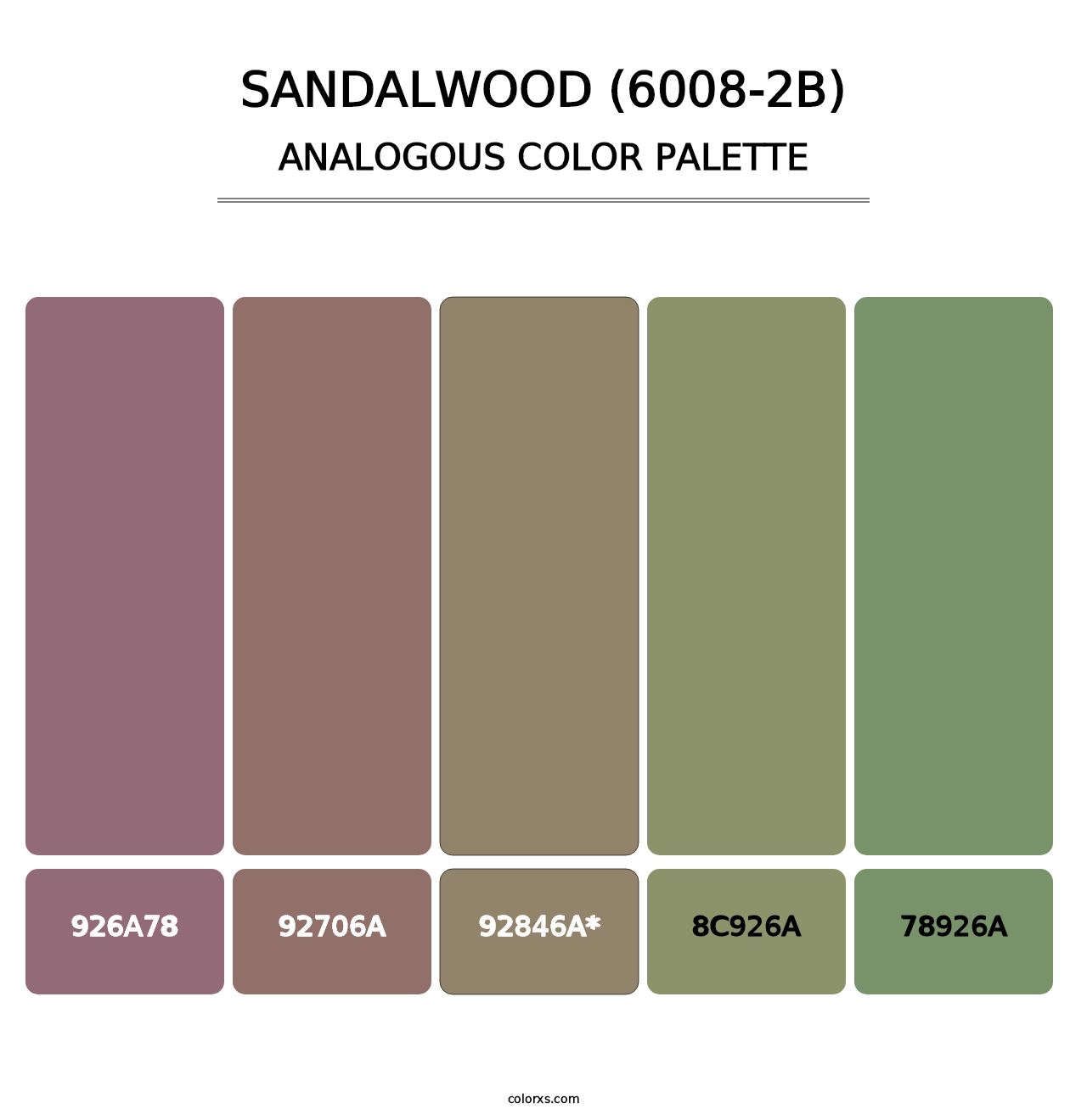 Sandalwood (6008-2B) - Analogous Color Palette