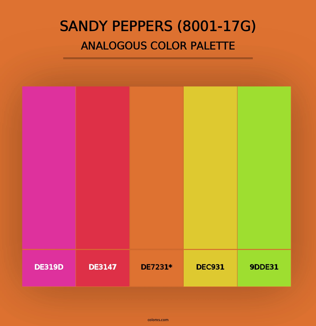 Sandy Peppers (8001-17G) - Analogous Color Palette