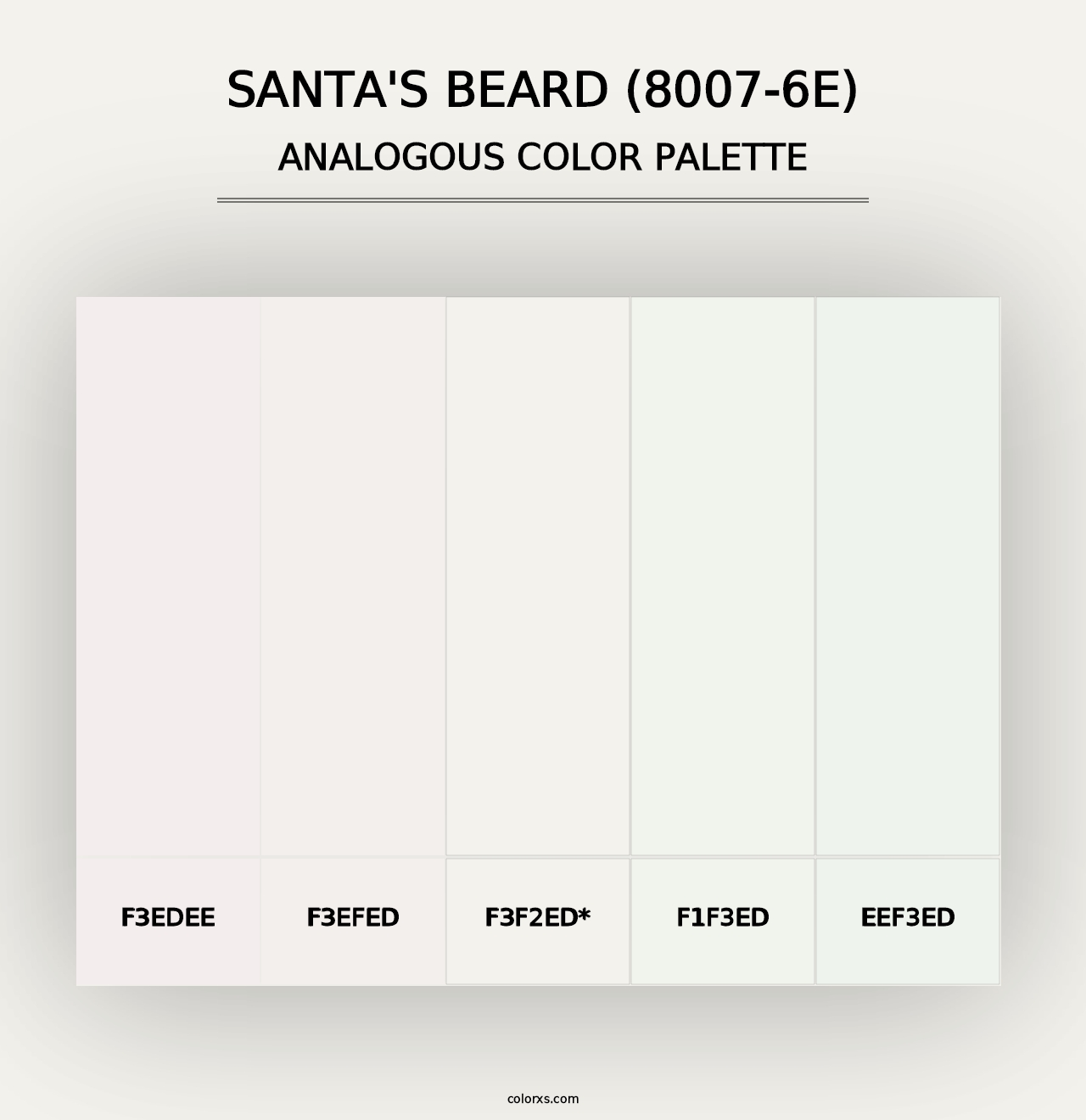 Santa's Beard (8007-6E) - Analogous Color Palette