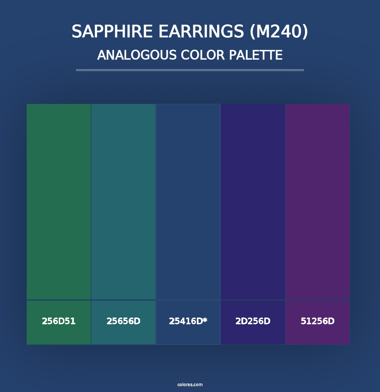 Sapphire Earrings (M240) - Analogous Color Palette