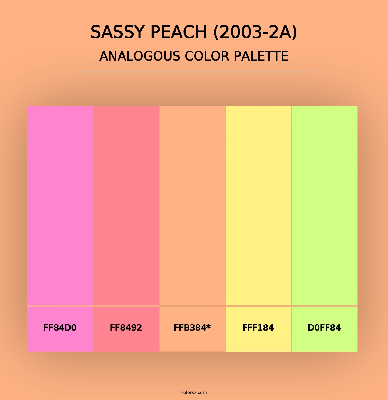 Sassy Peach (2003-2A) - Analogous Color Palette