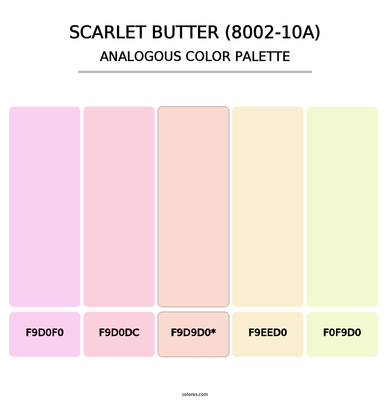 Scarlet Butter (8002-10A) - Analogous Color Palette