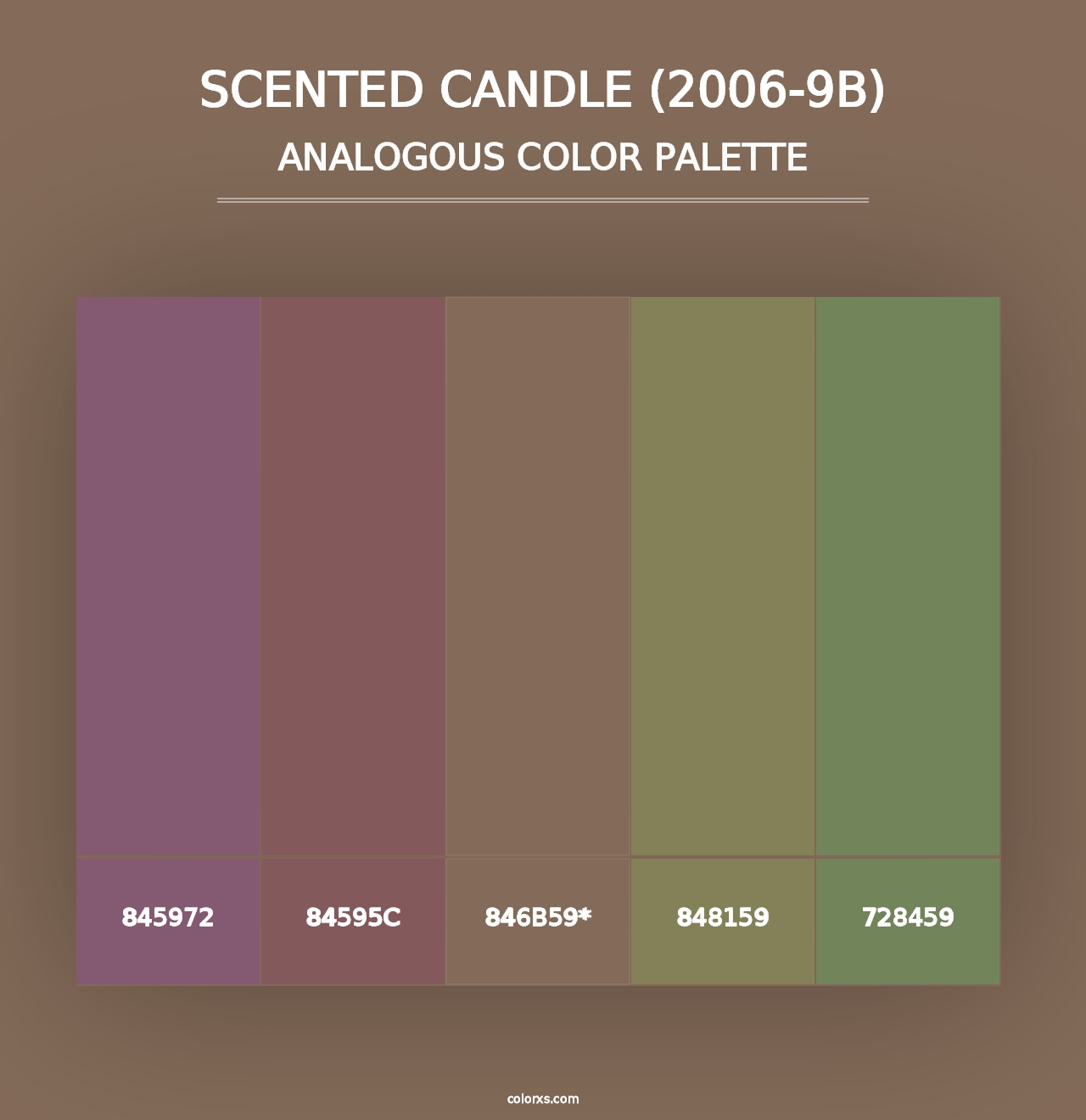 Scented Candle (2006-9B) - Analogous Color Palette