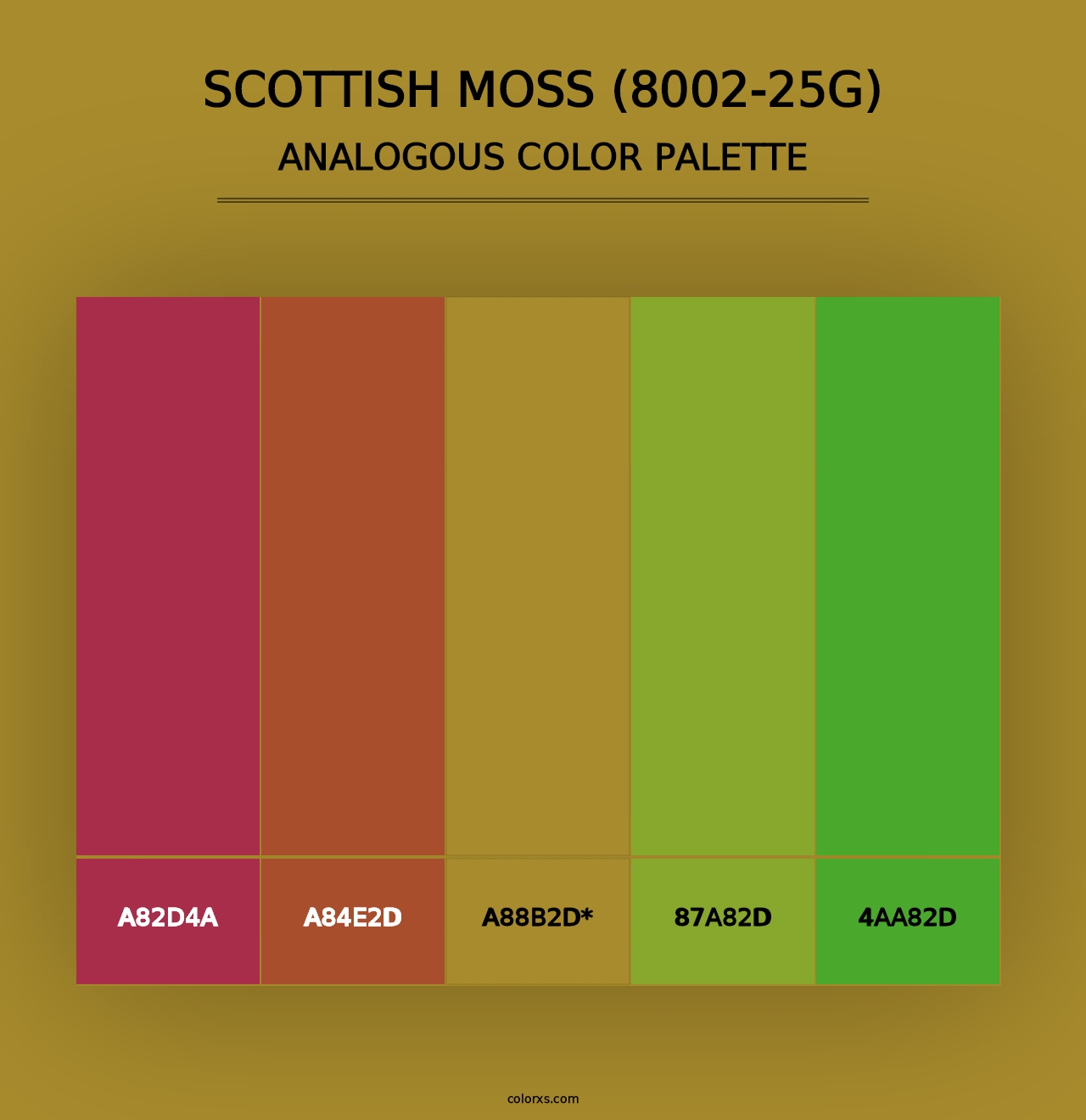 Scottish Moss (8002-25G) - Analogous Color Palette