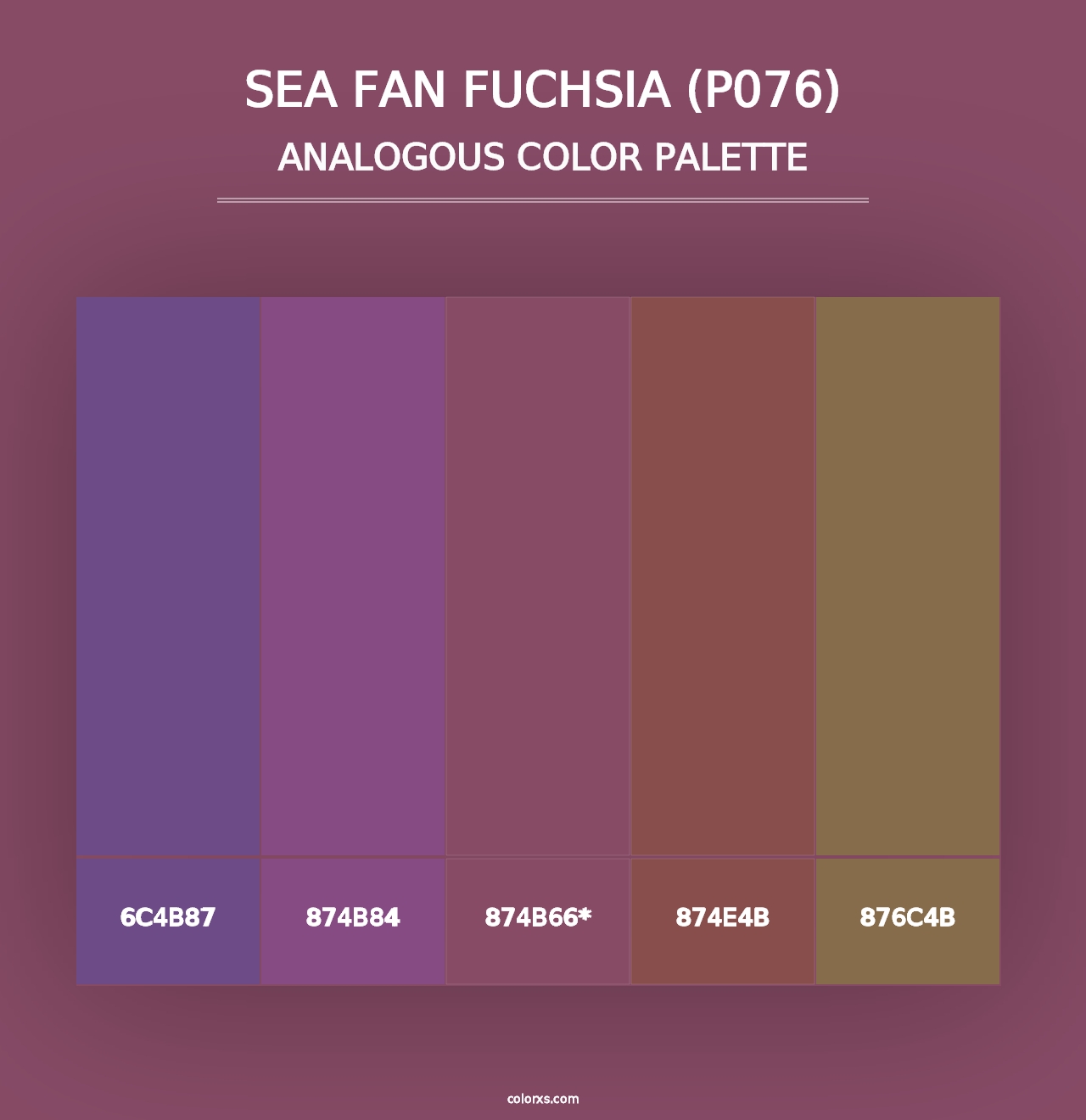 Sea Fan Fuchsia (P076) - Analogous Color Palette