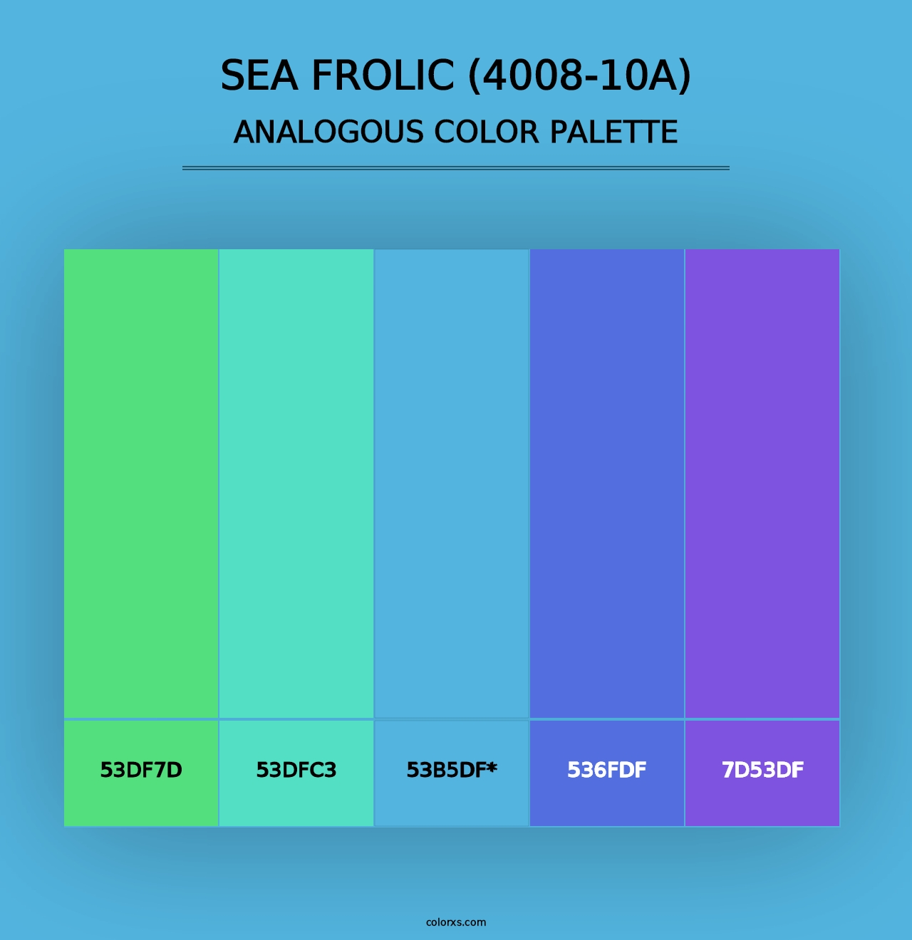 Sea Frolic (4008-10A) - Analogous Color Palette