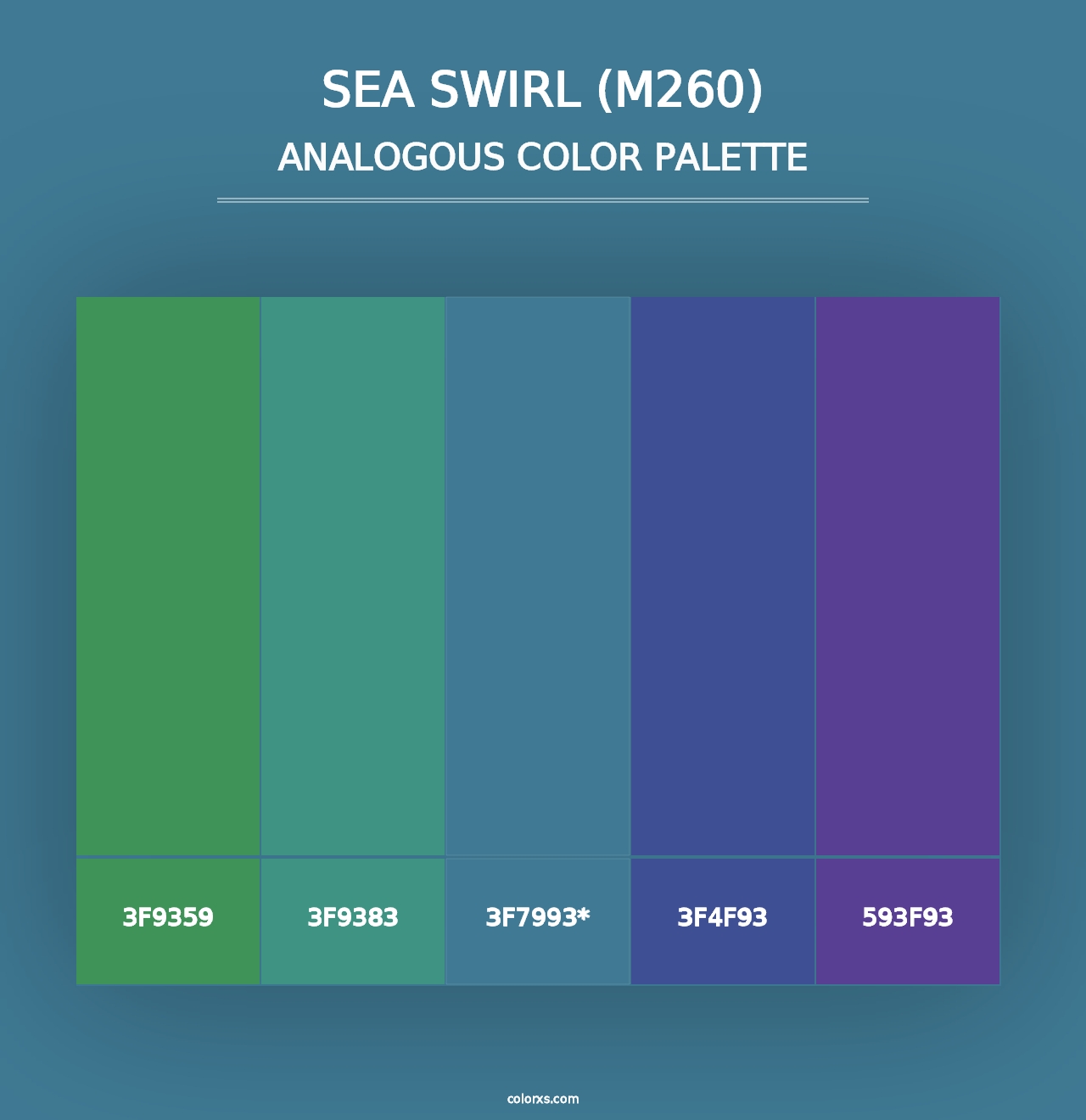 Sea Swirl (M260) - Analogous Color Palette