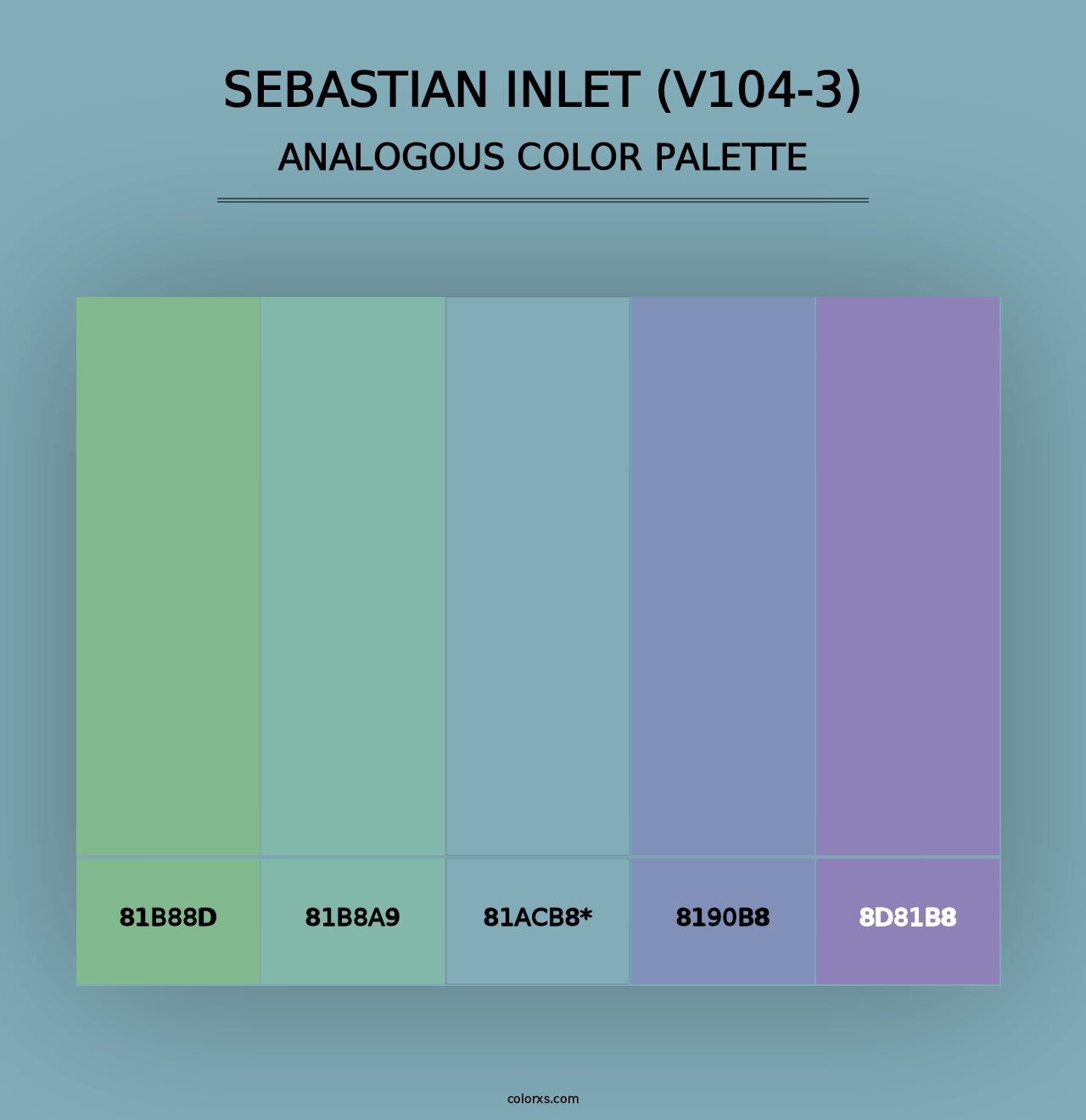 Sebastian Inlet (V104-3) - Analogous Color Palette