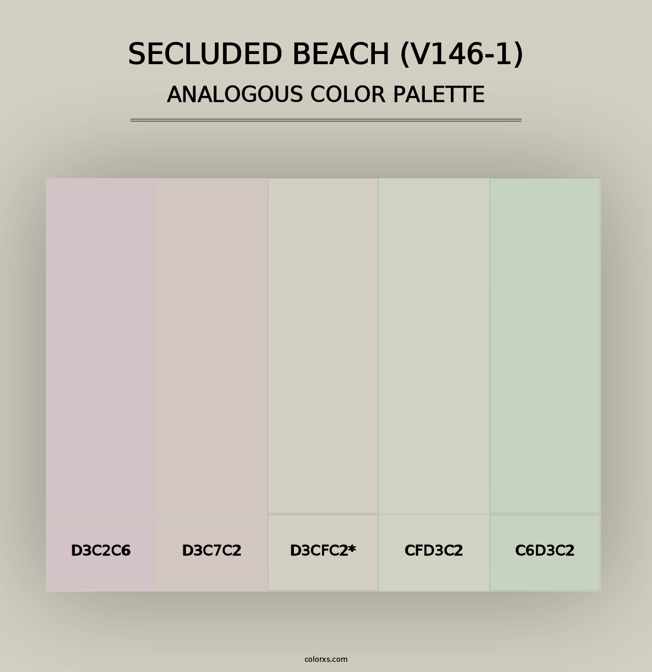 Secluded Beach (V146-1) - Analogous Color Palette