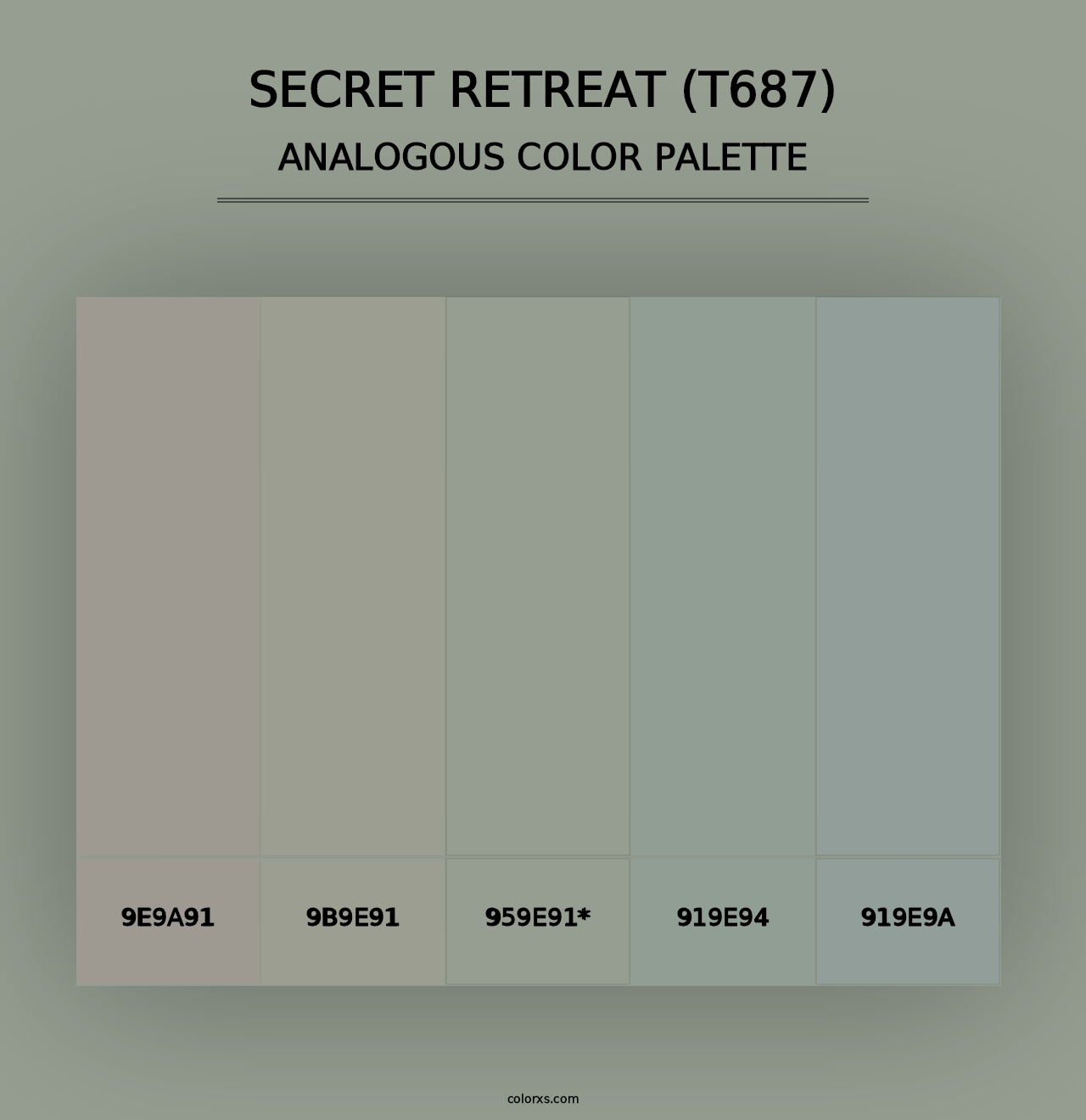 Secret Retreat (T687) - Analogous Color Palette