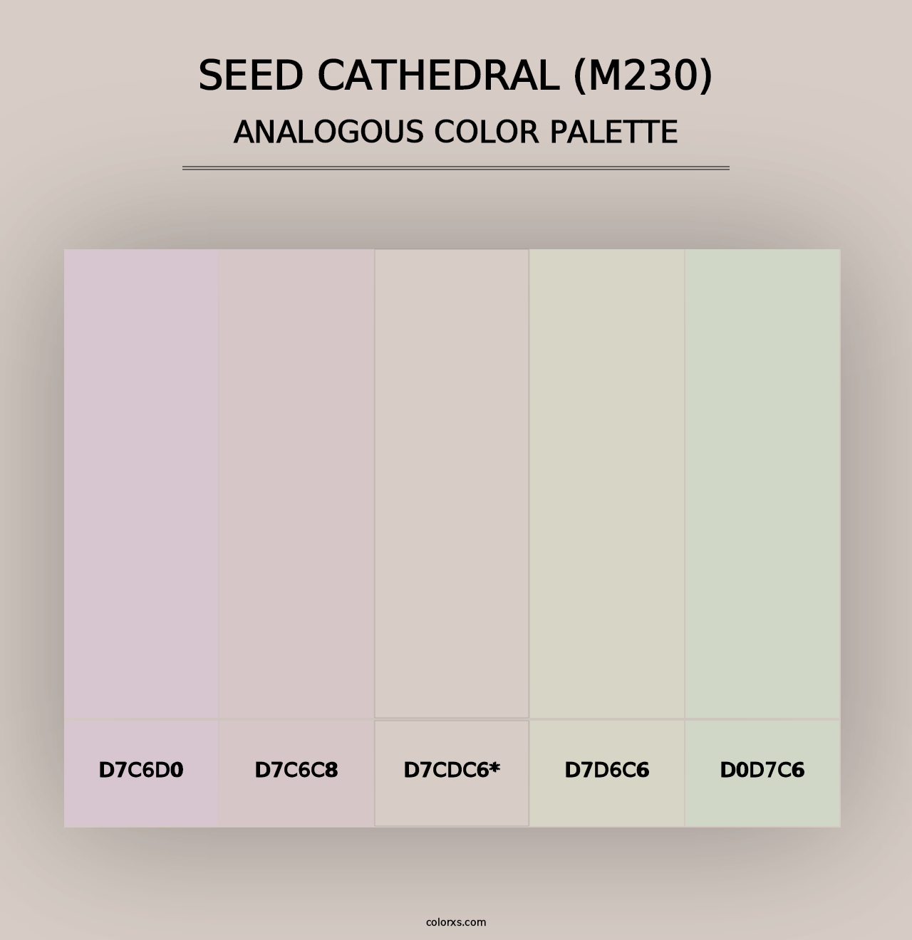 Seed Cathedral (M230) - Analogous Color Palette