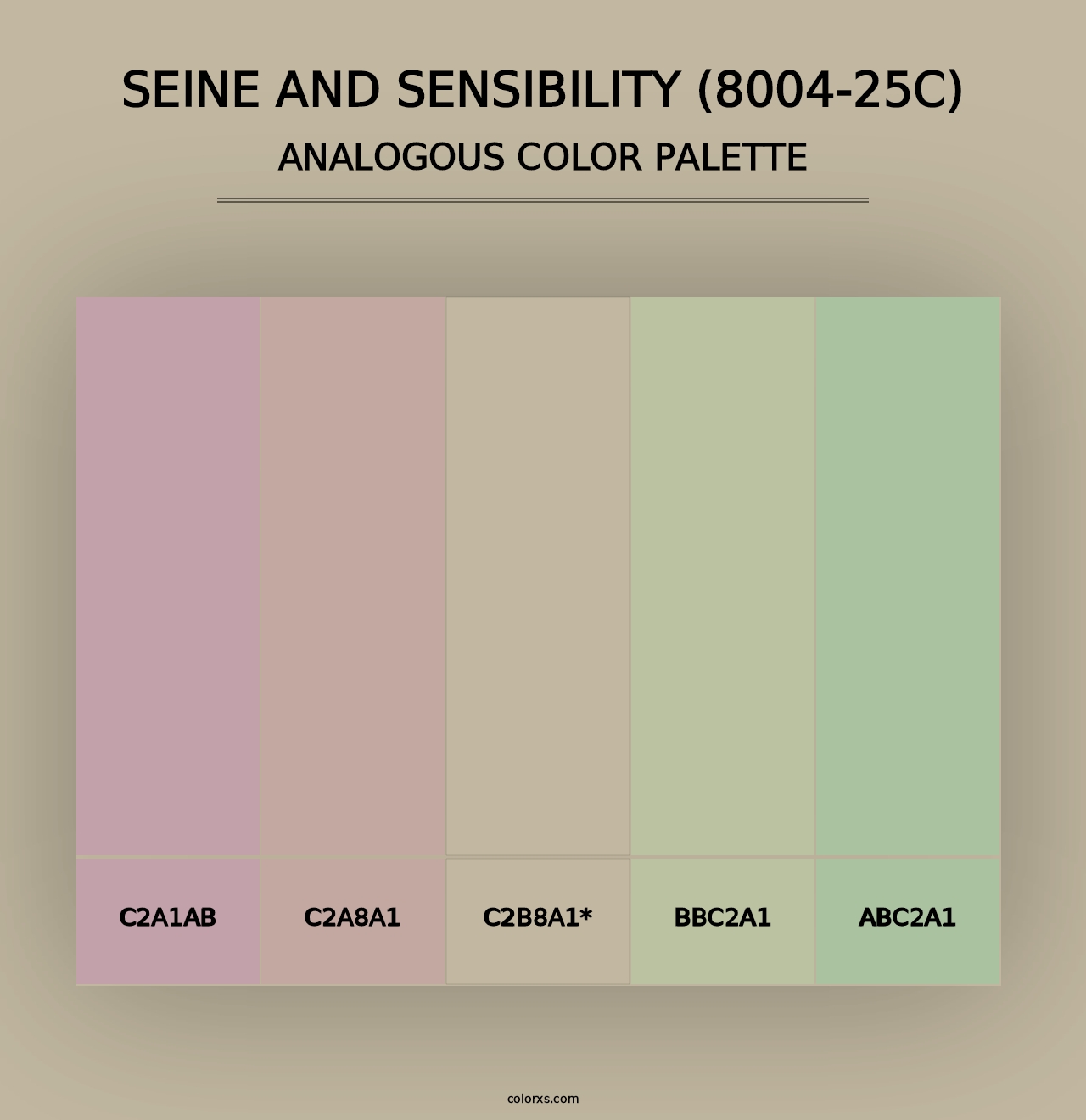 Seine and Sensibility (8004-25C) - Analogous Color Palette