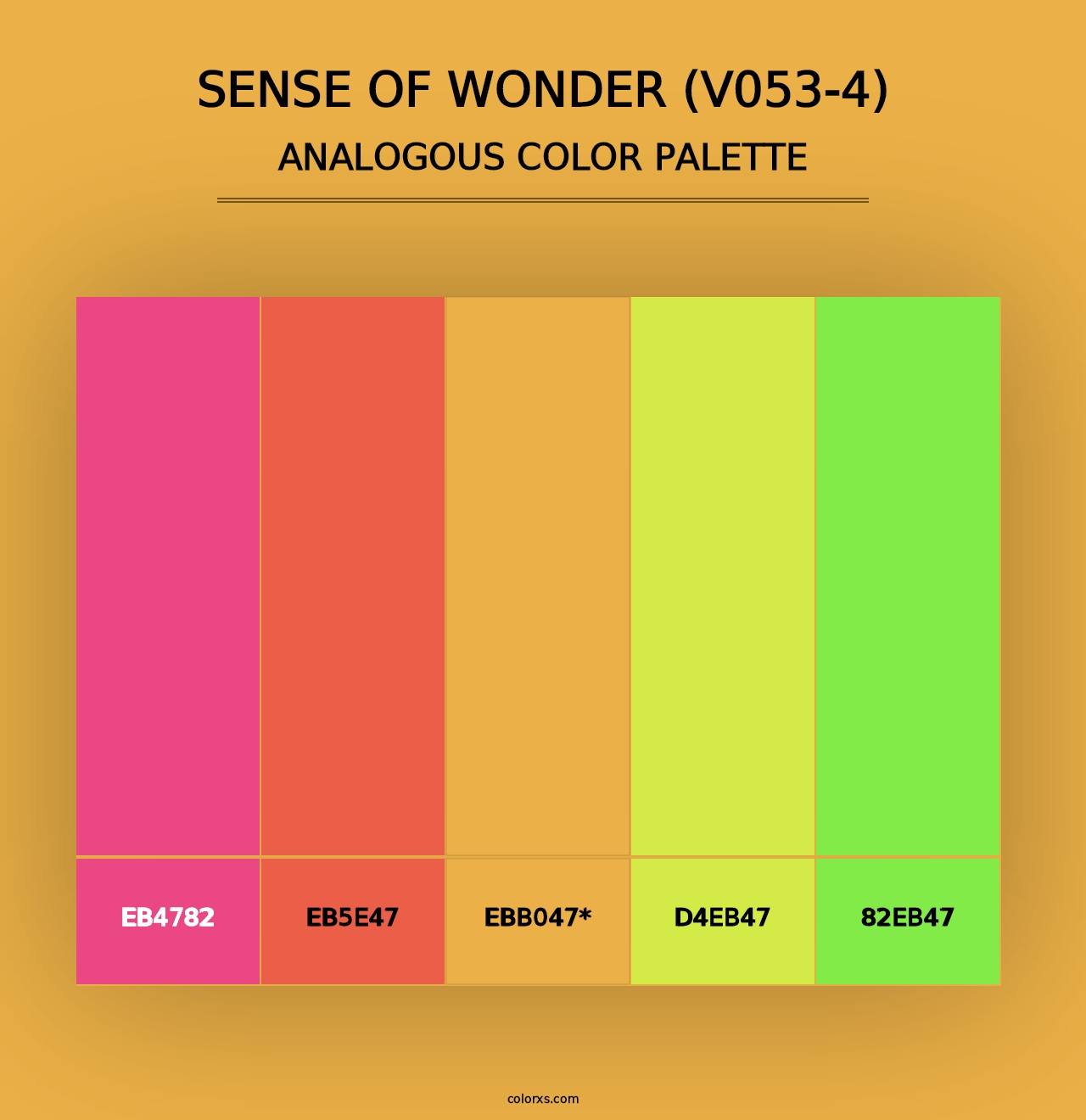 Sense of Wonder (V053-4) - Analogous Color Palette