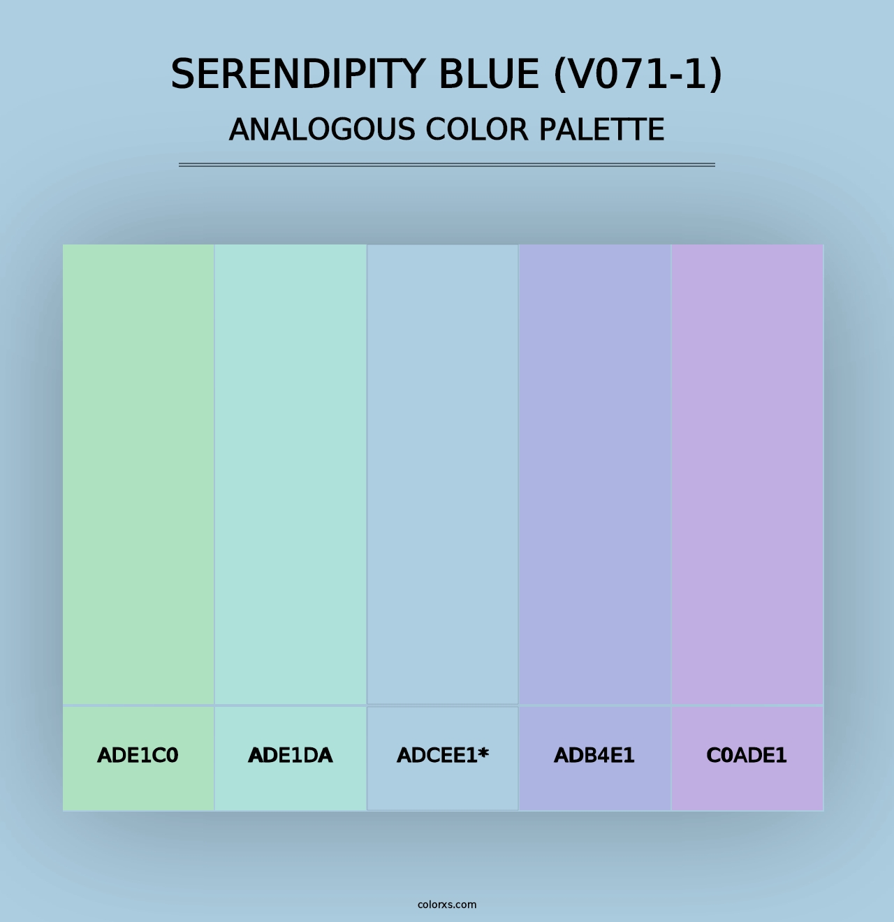 Serendipity Blue (V071-1) - Analogous Color Palette