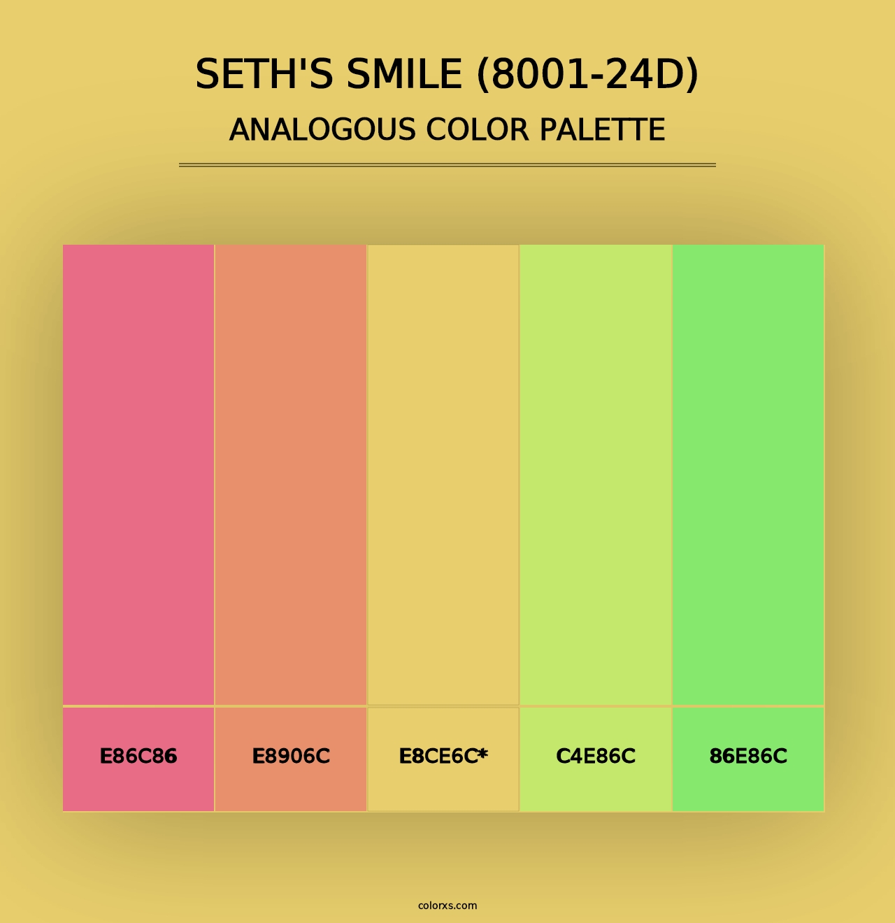 Seth's Smile (8001-24D) - Analogous Color Palette