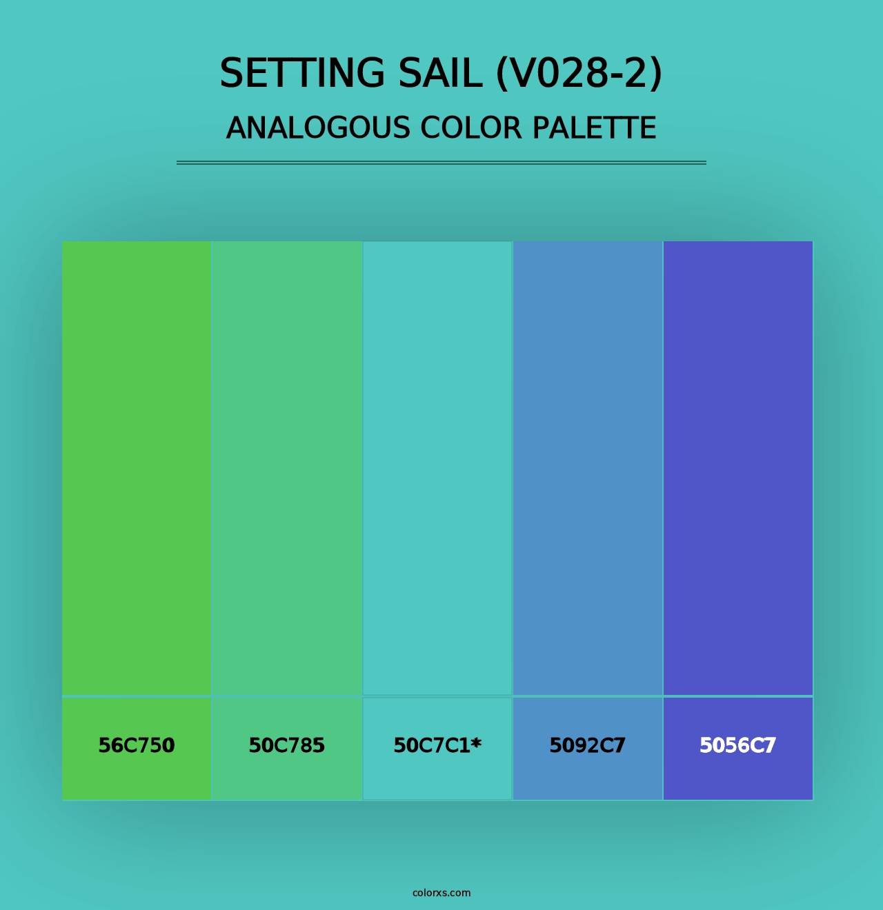 Setting Sail (V028-2) - Analogous Color Palette