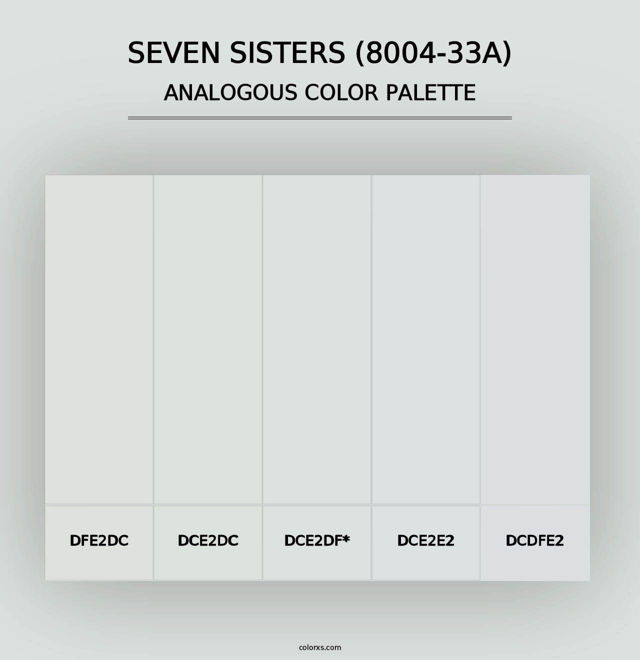 Seven Sisters (8004-33A) - Analogous Color Palette