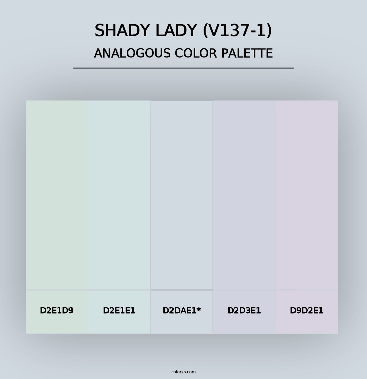 Shady Lady (V137-1) - Analogous Color Palette