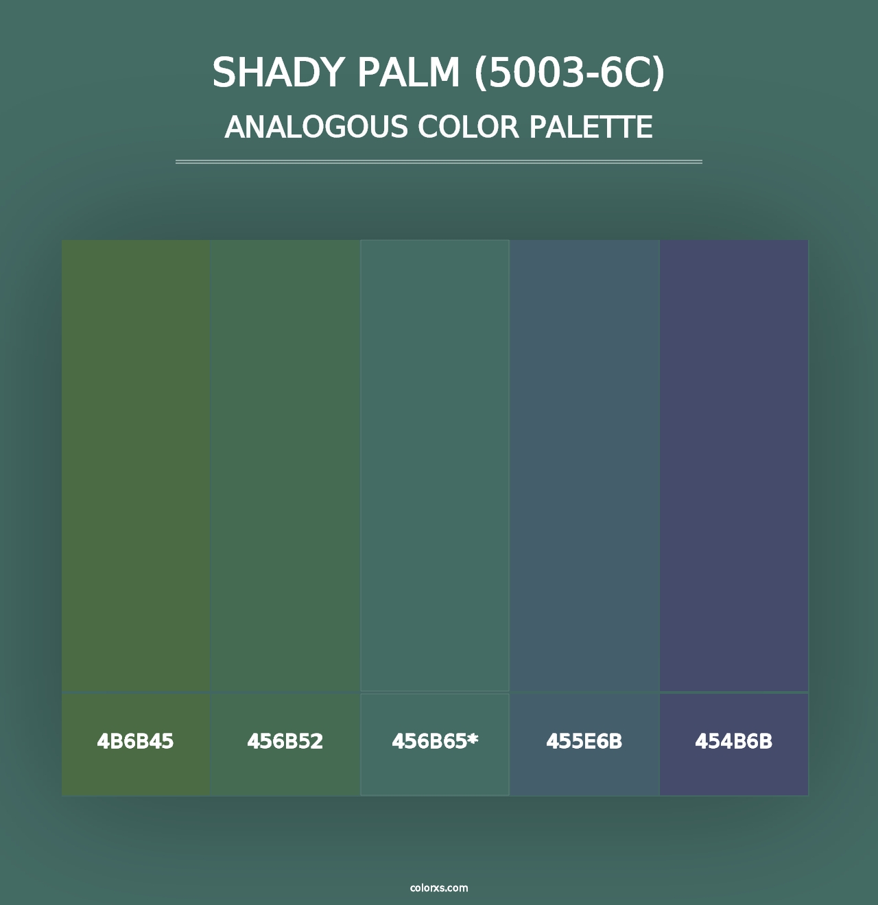 Shady Palm (5003-6C) - Analogous Color Palette