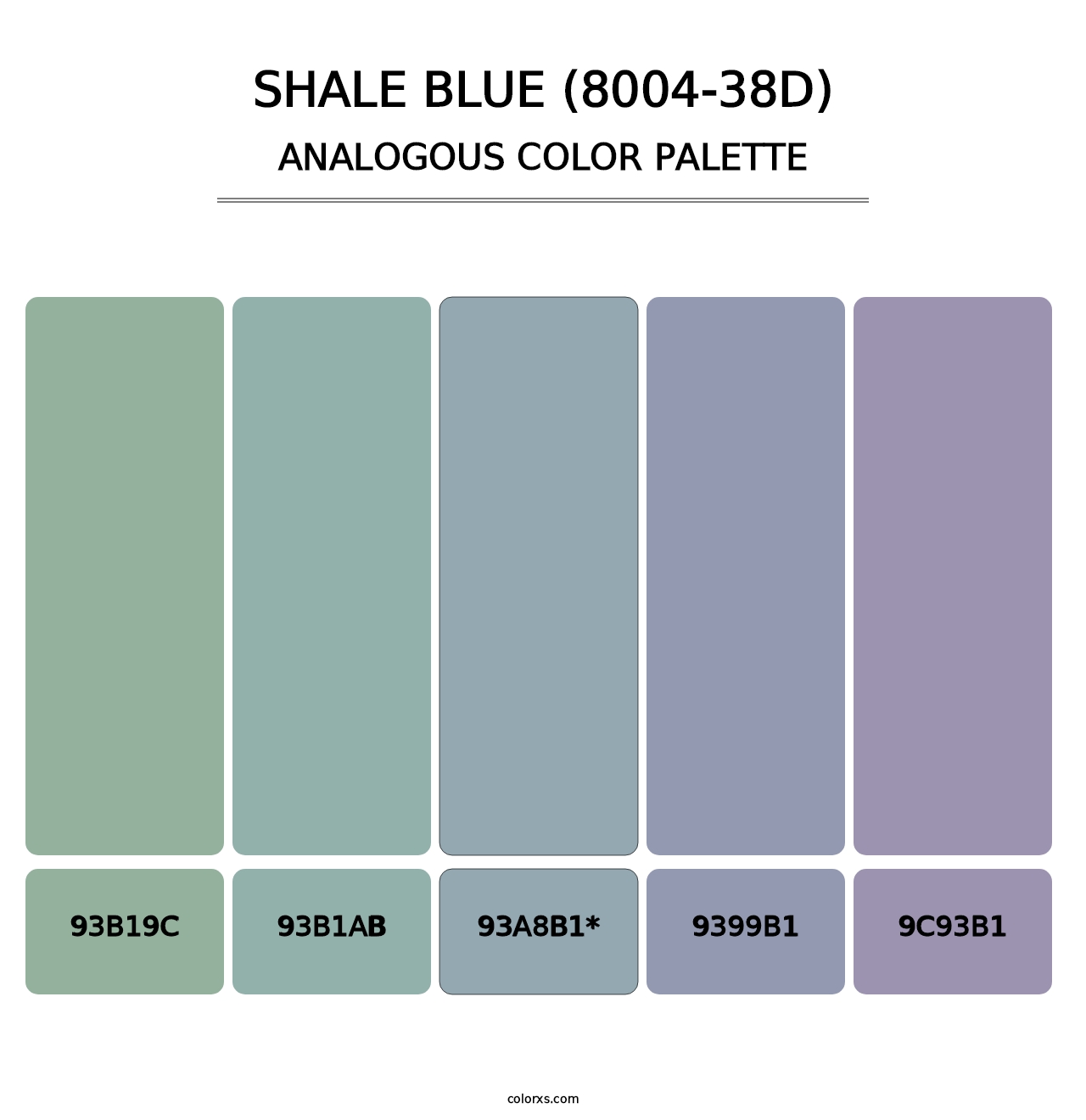 Shale Blue (8004-38D) - Analogous Color Palette