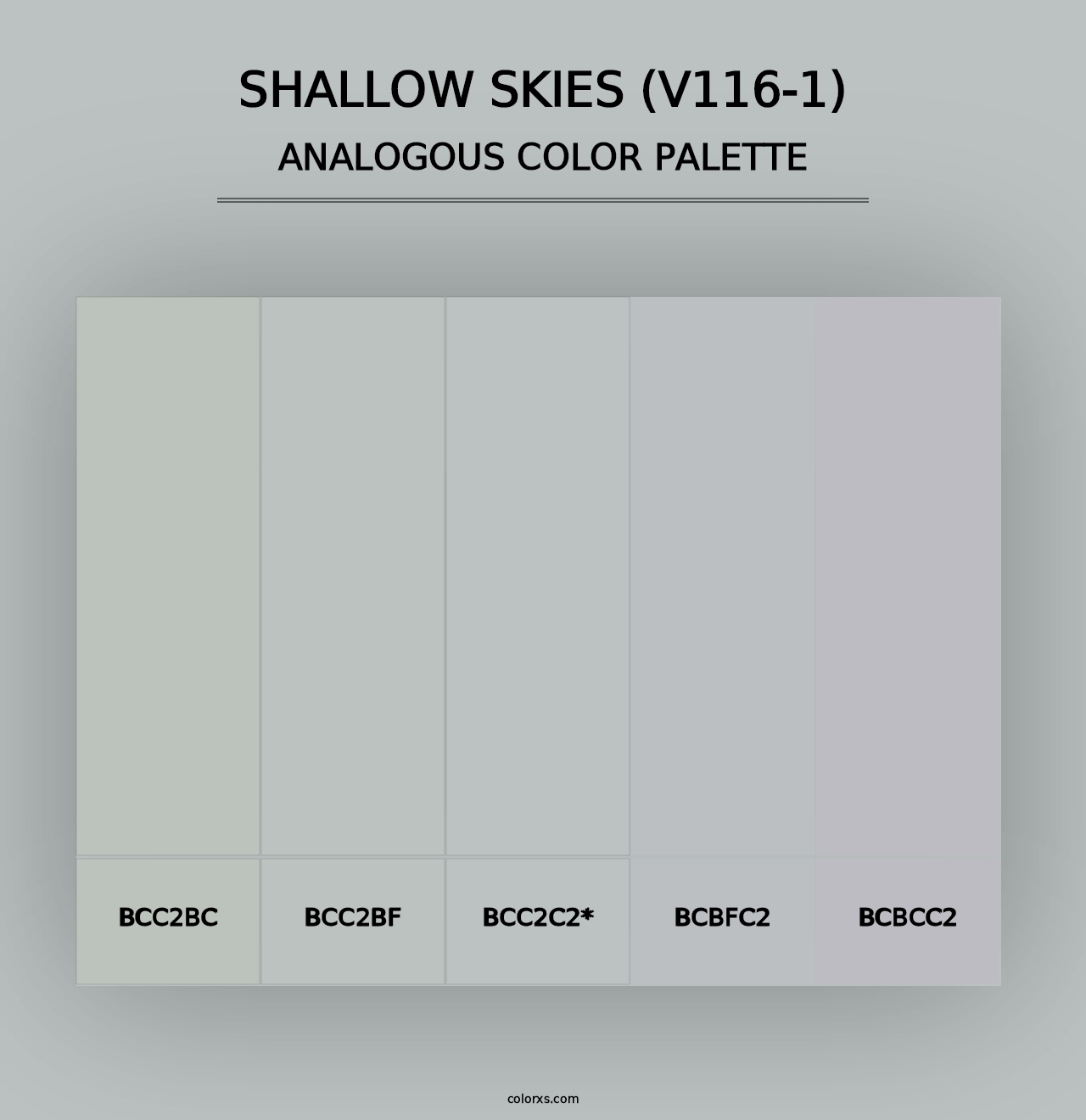 Shallow Skies (V116-1) - Analogous Color Palette