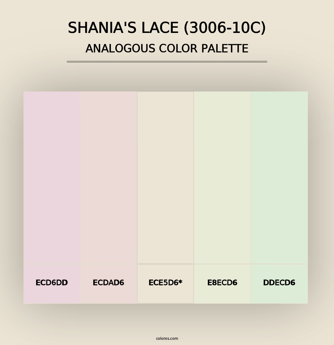 Shania's Lace (3006-10C) - Analogous Color Palette