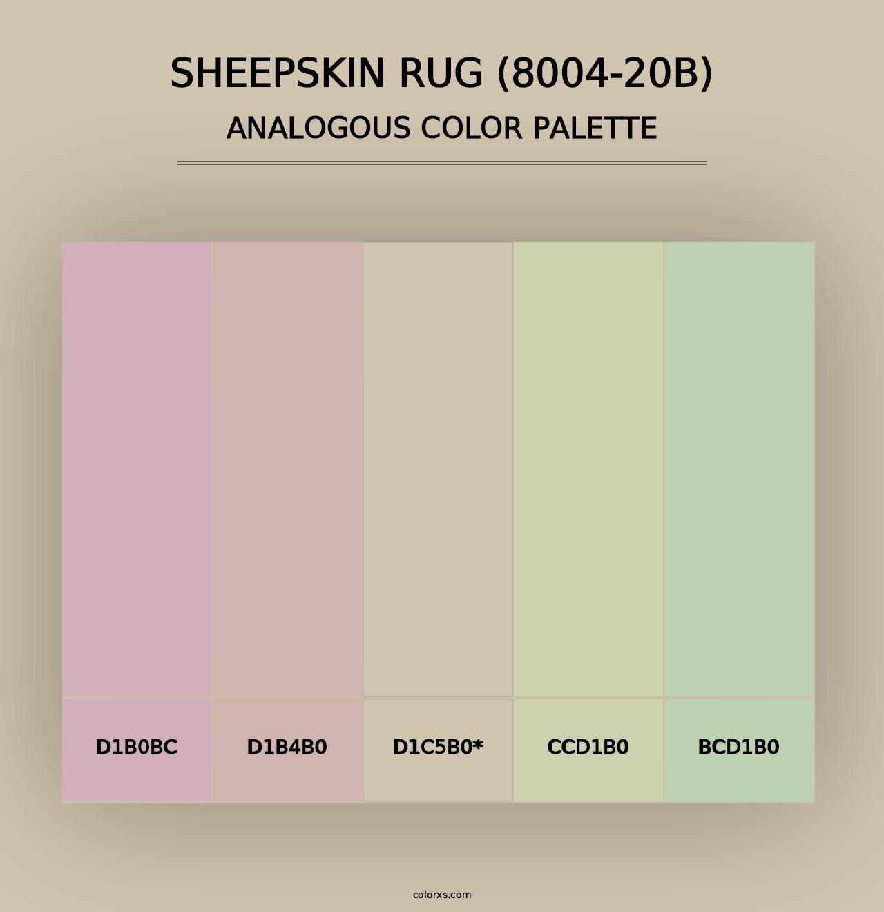 Sheepskin Rug (8004-20B) - Analogous Color Palette