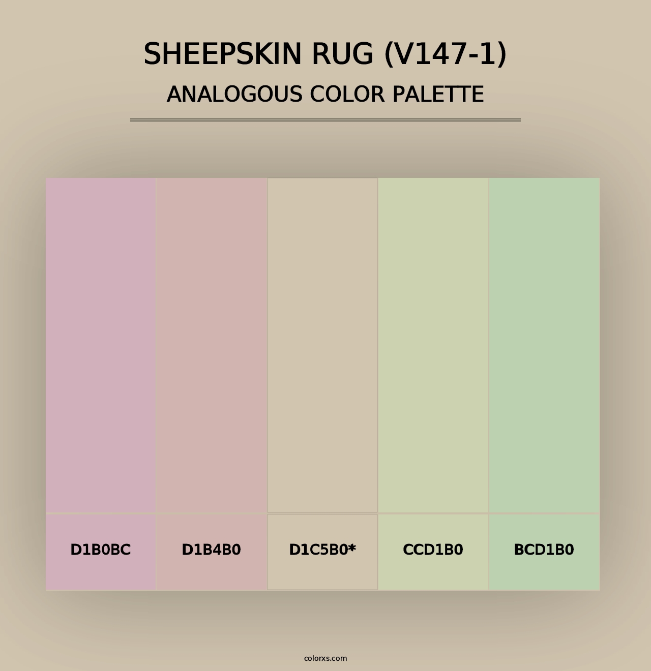 Sheepskin Rug (V147-1) - Analogous Color Palette