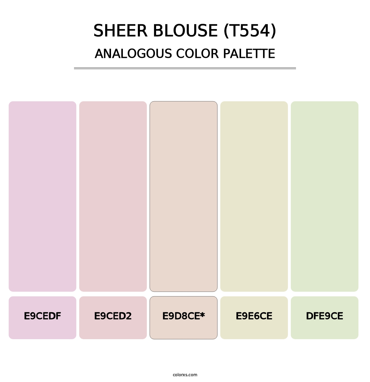 Sheer Blouse (T554) - Analogous Color Palette