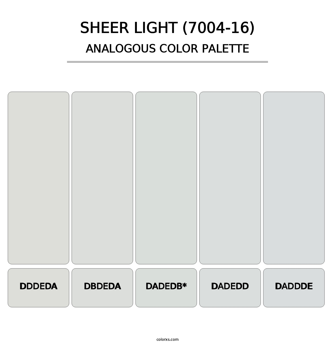 Sheer Light (7004-16) - Analogous Color Palette