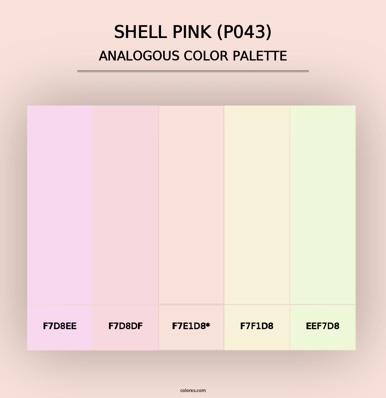 Shell Pink (P043) - Analogous Color Palette