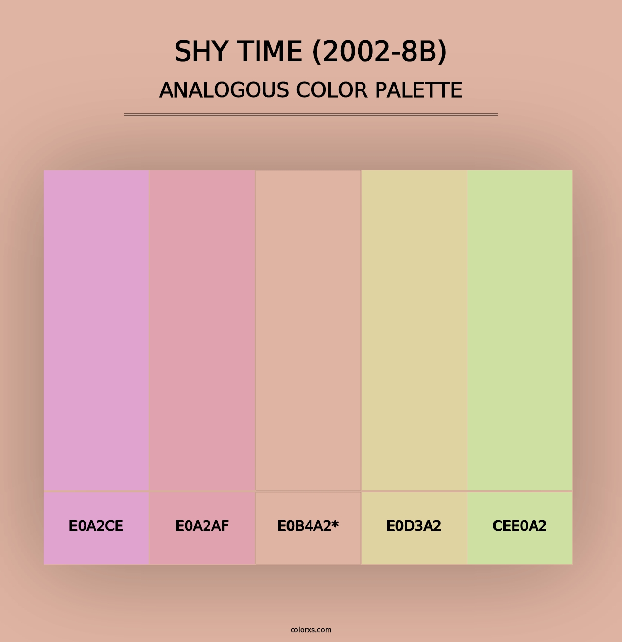 Shy Time (2002-8B) - Analogous Color Palette