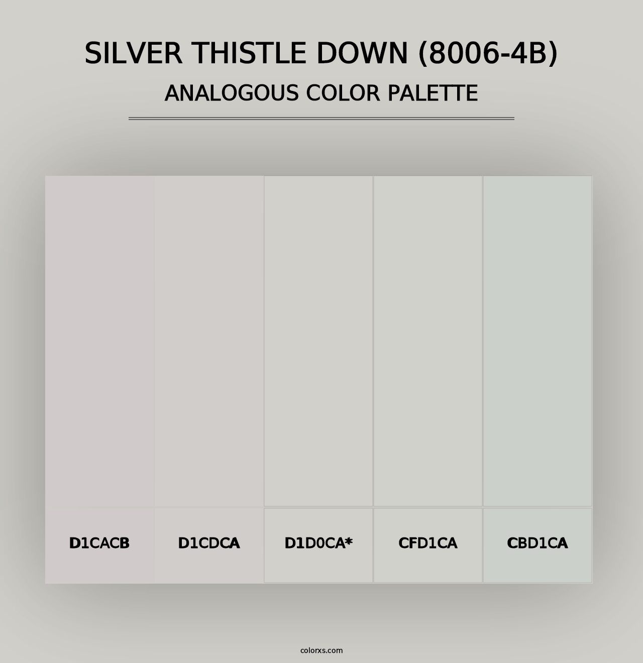 Silver Thistle Down (8006-4B) - Analogous Color Palette