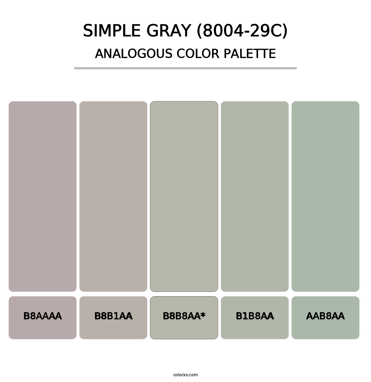 Simple Gray (8004-29C) - Analogous Color Palette