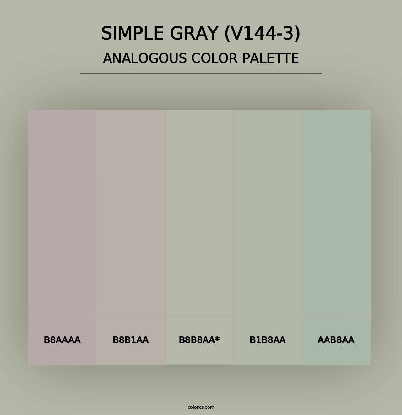 Simple Gray (V144-3) - Analogous Color Palette