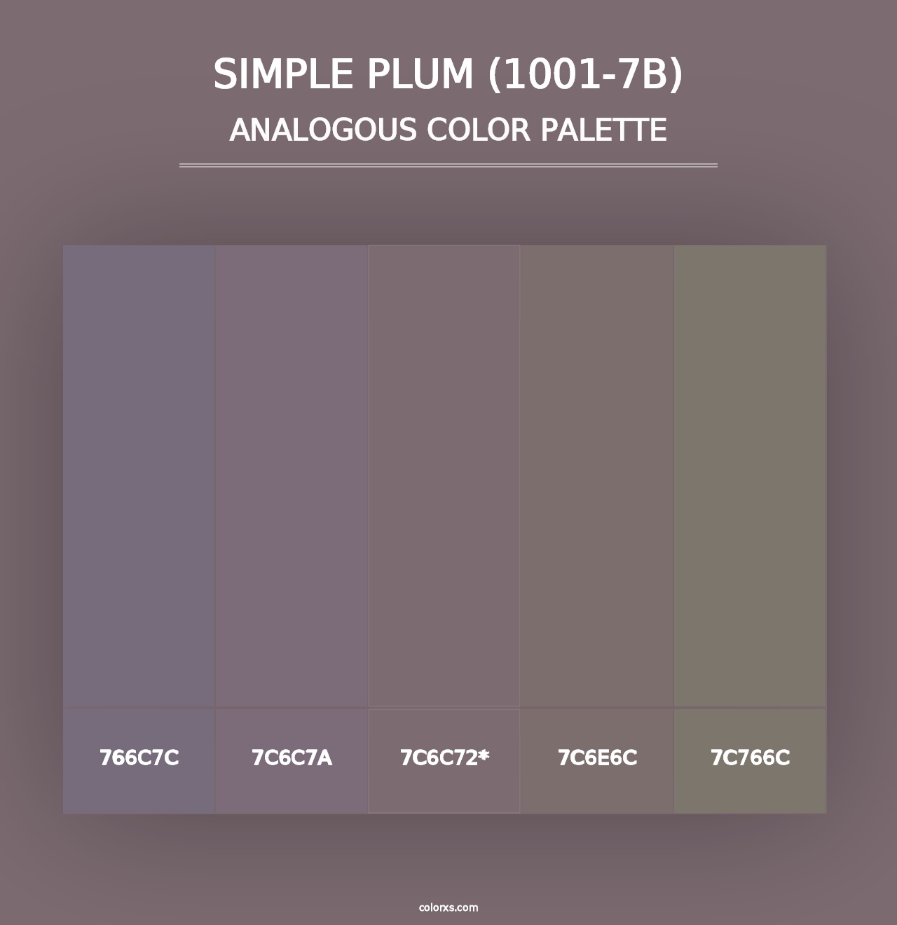 Simple Plum (1001-7B) - Analogous Color Palette