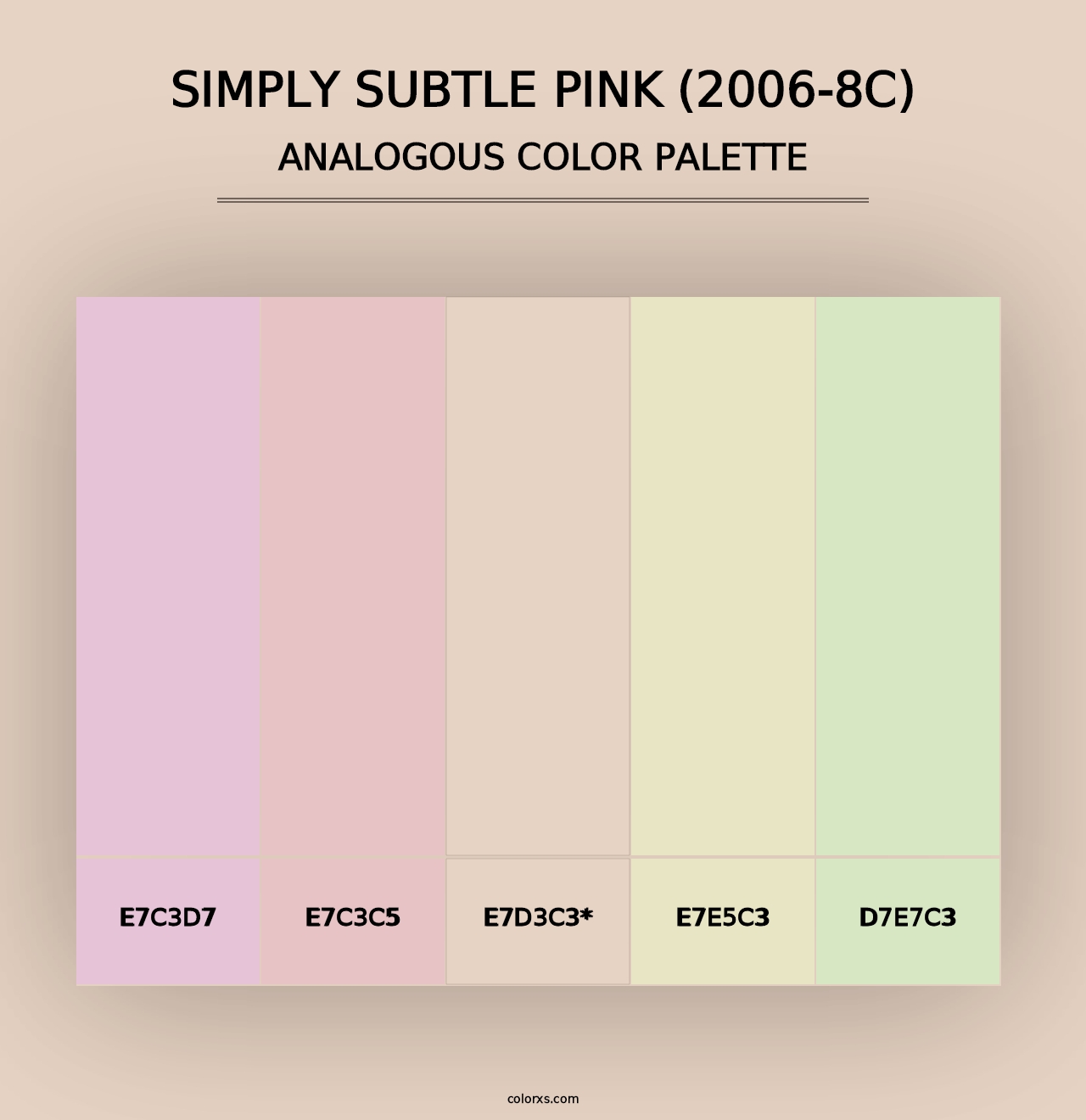 Simply Subtle Pink (2006-8C) - Analogous Color Palette