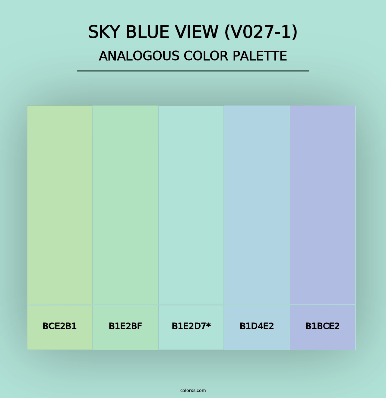 Sky Blue View (V027-1) - Analogous Color Palette